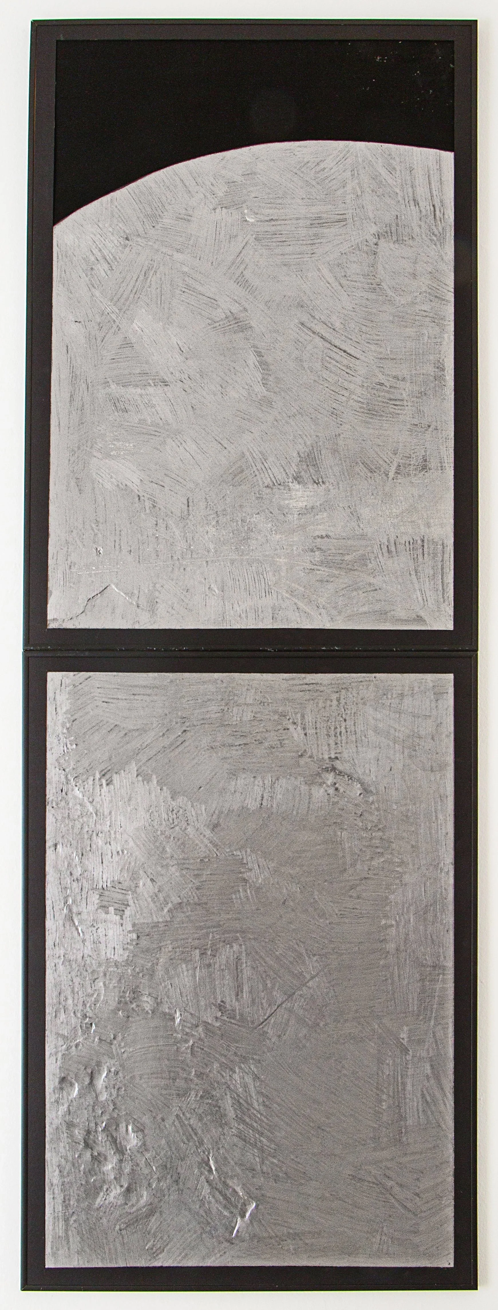 Wandbilder, Graphit, Kohle auf Papier, Raum für Kunst Oberkassel des zeitgenössischen deutschen Künstlers Eduard Winklhofer