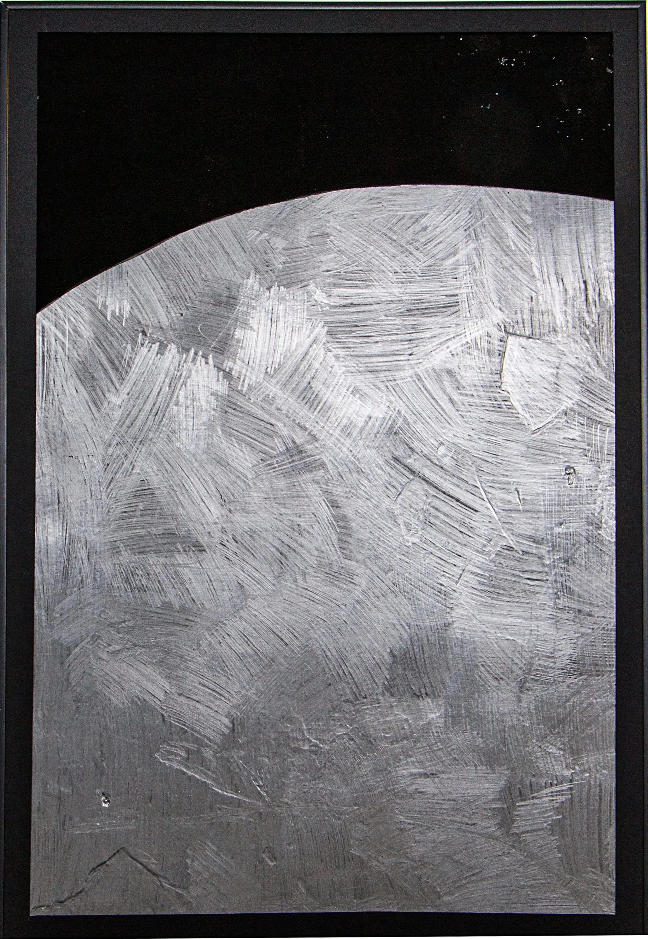 Wandbild, Graphit, Kohle auf Papier, Raum für Kunst Oberkassel des zeitgenössischen deutschen Künstlers Eduard Winklhofer