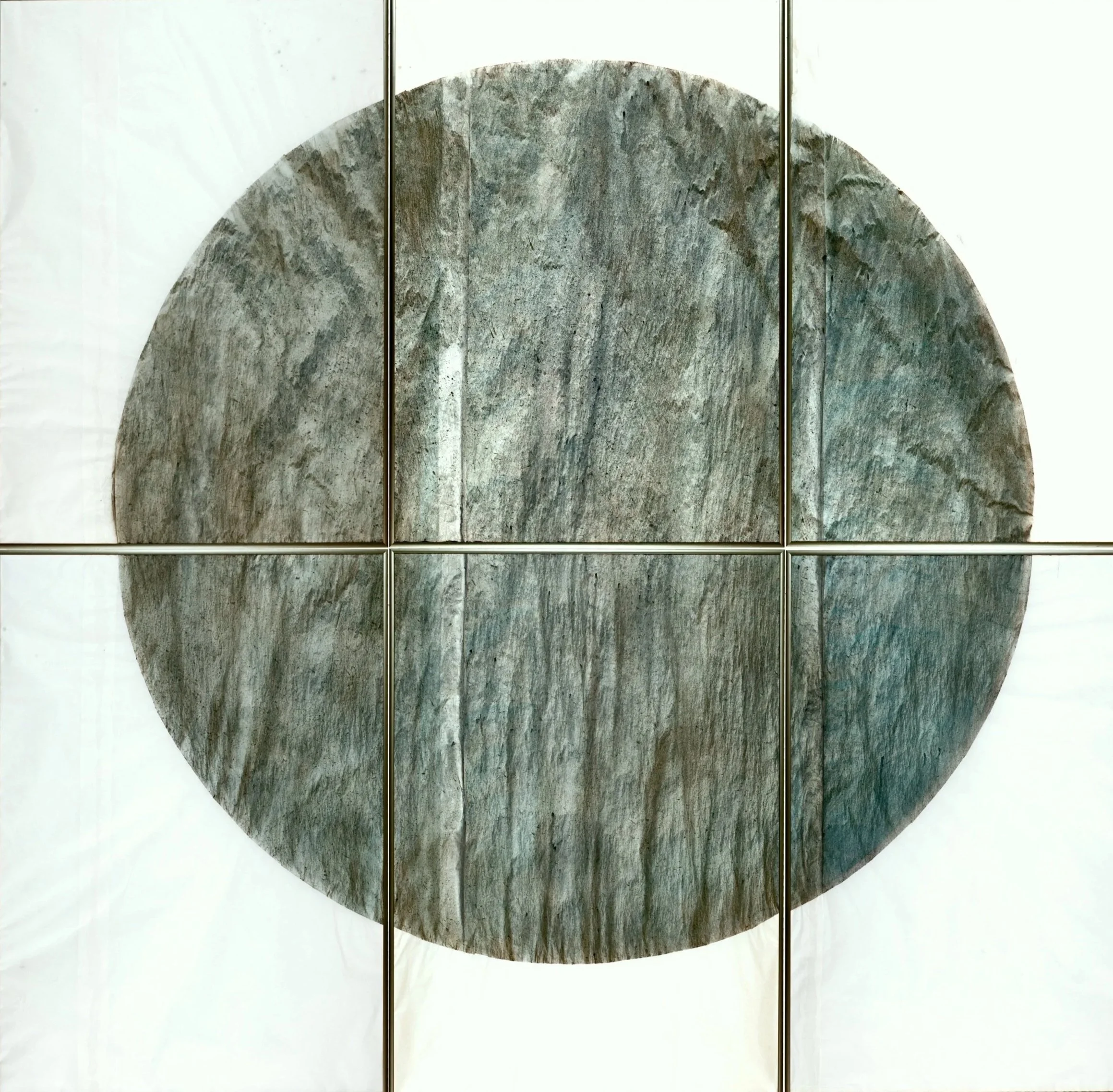 Ohne Titel, 210 x 200cm, Aquarell auf japanischem Reispapier 