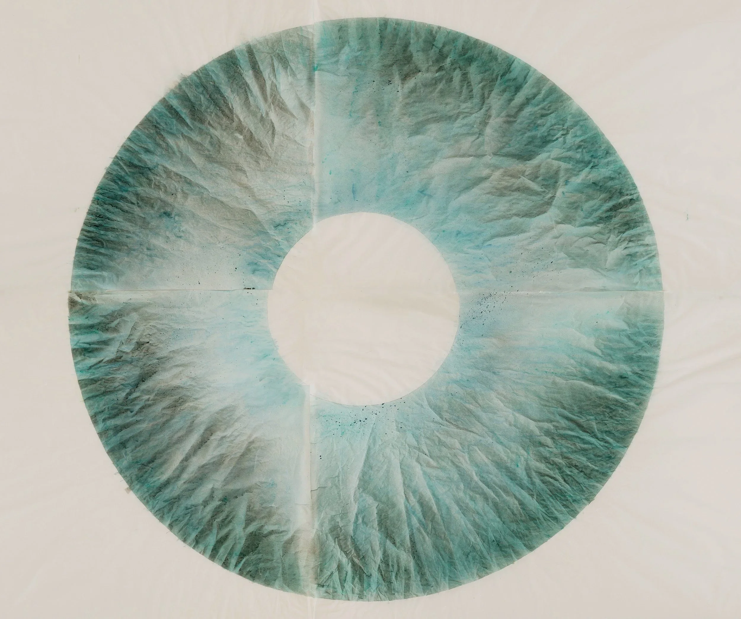 Ohne Titel, 210 x 200cm, Aquarell auf japanischem Reispapier 