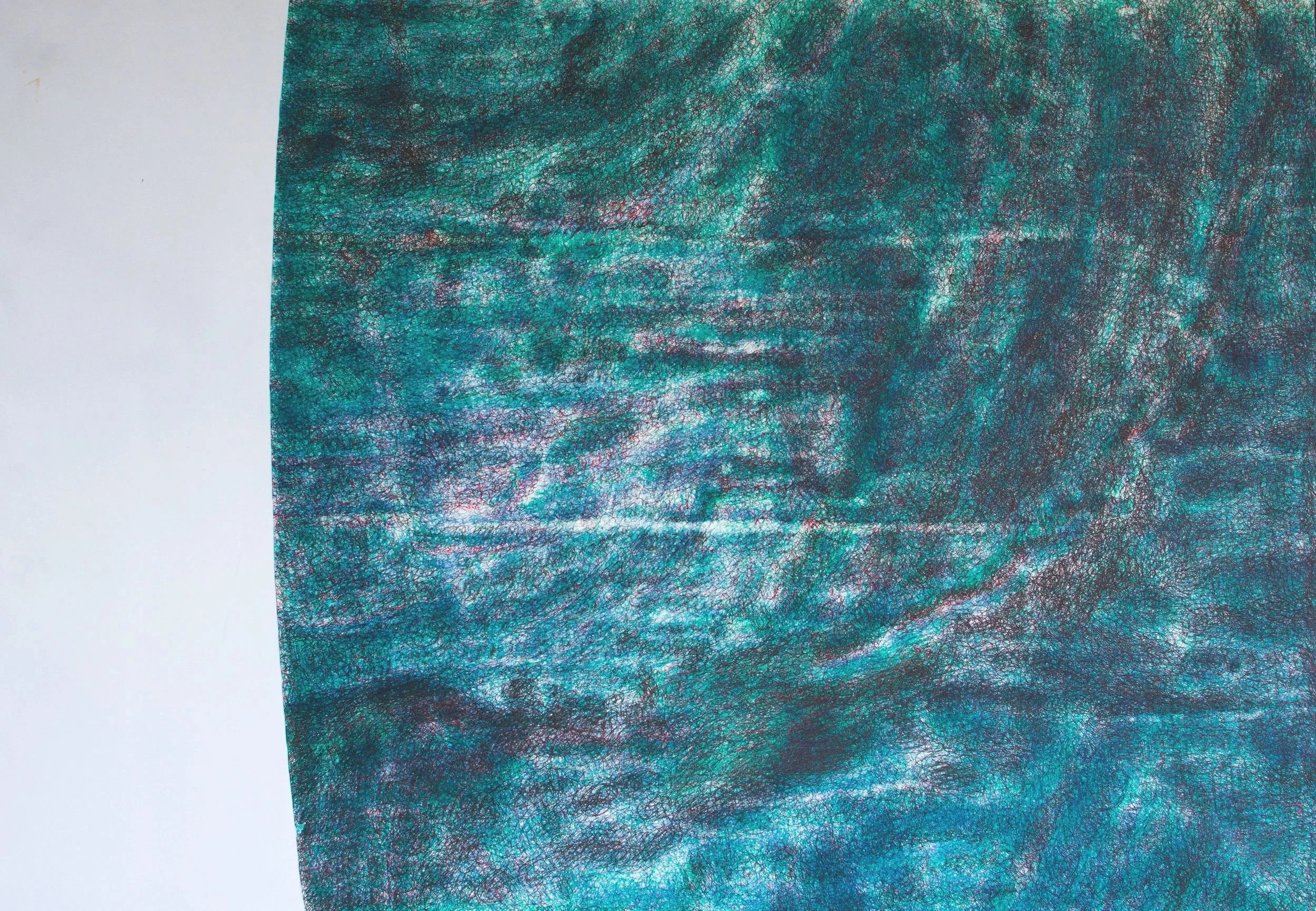 Eduard Winklhofer, zeitgenössische Kunst Düsseldorf, Künstler Atelier Düsseldorf, Original Gelstift auf Papier, 70 x 100cm