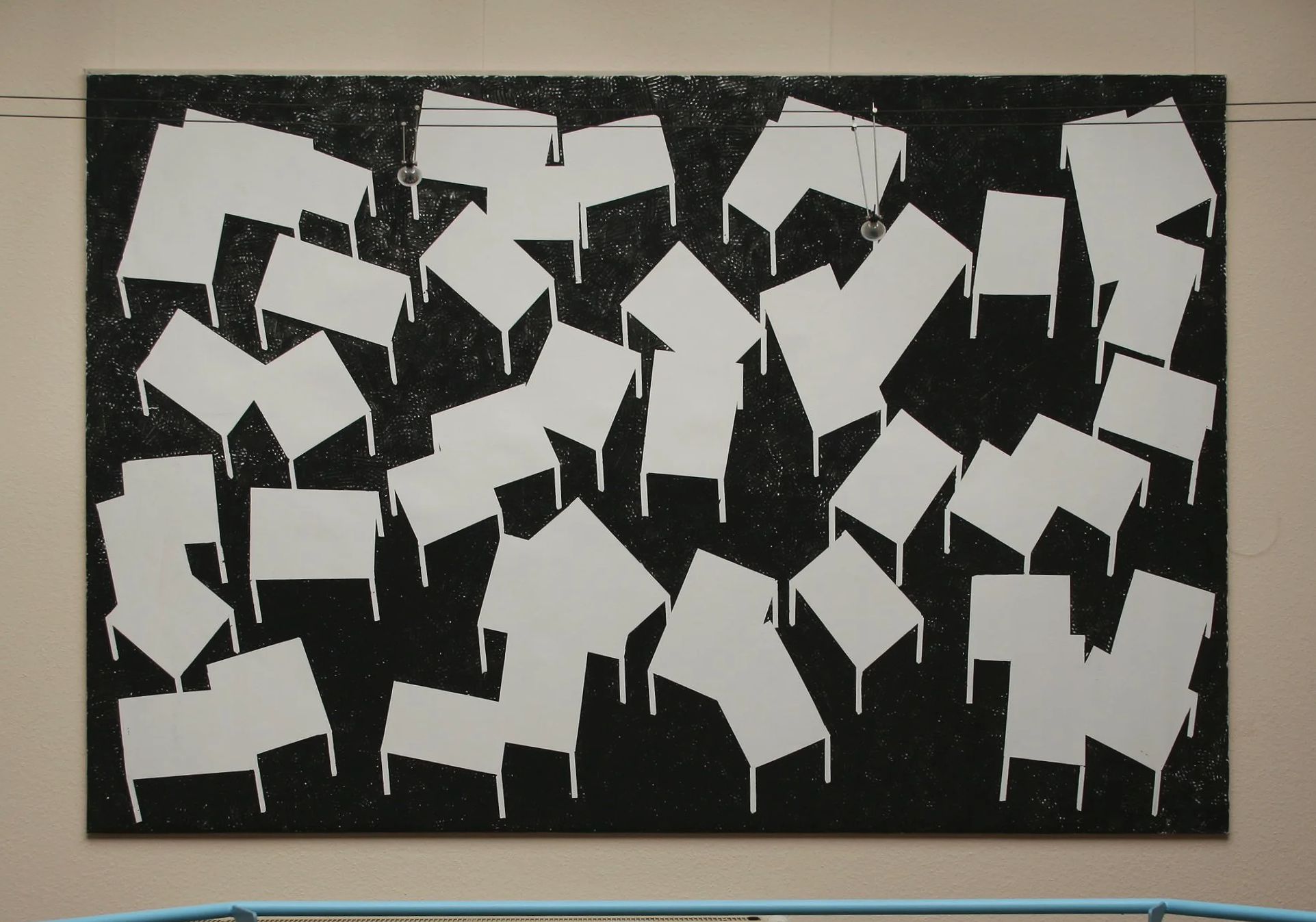 Ohne Titel, 100 x 200cm, Ölstift auf Leinwand 