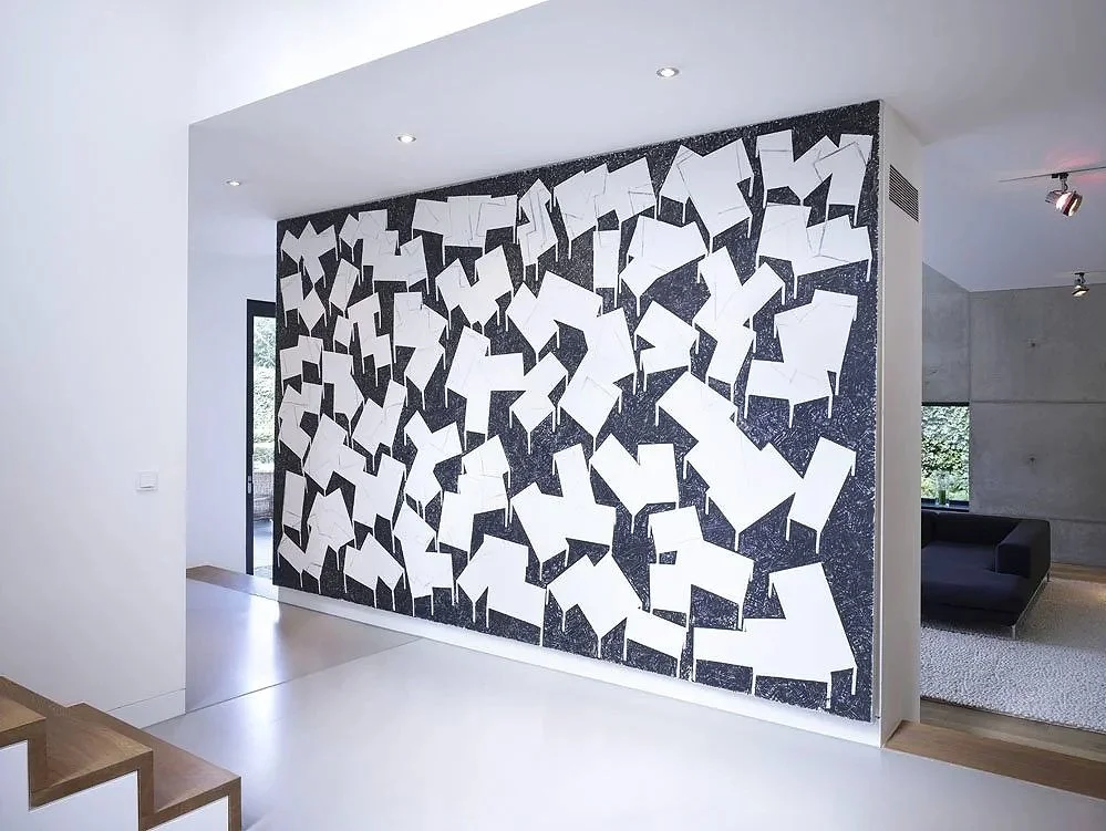 Ohne Titel, 5 x 3m, Ölstift auf Leinwand