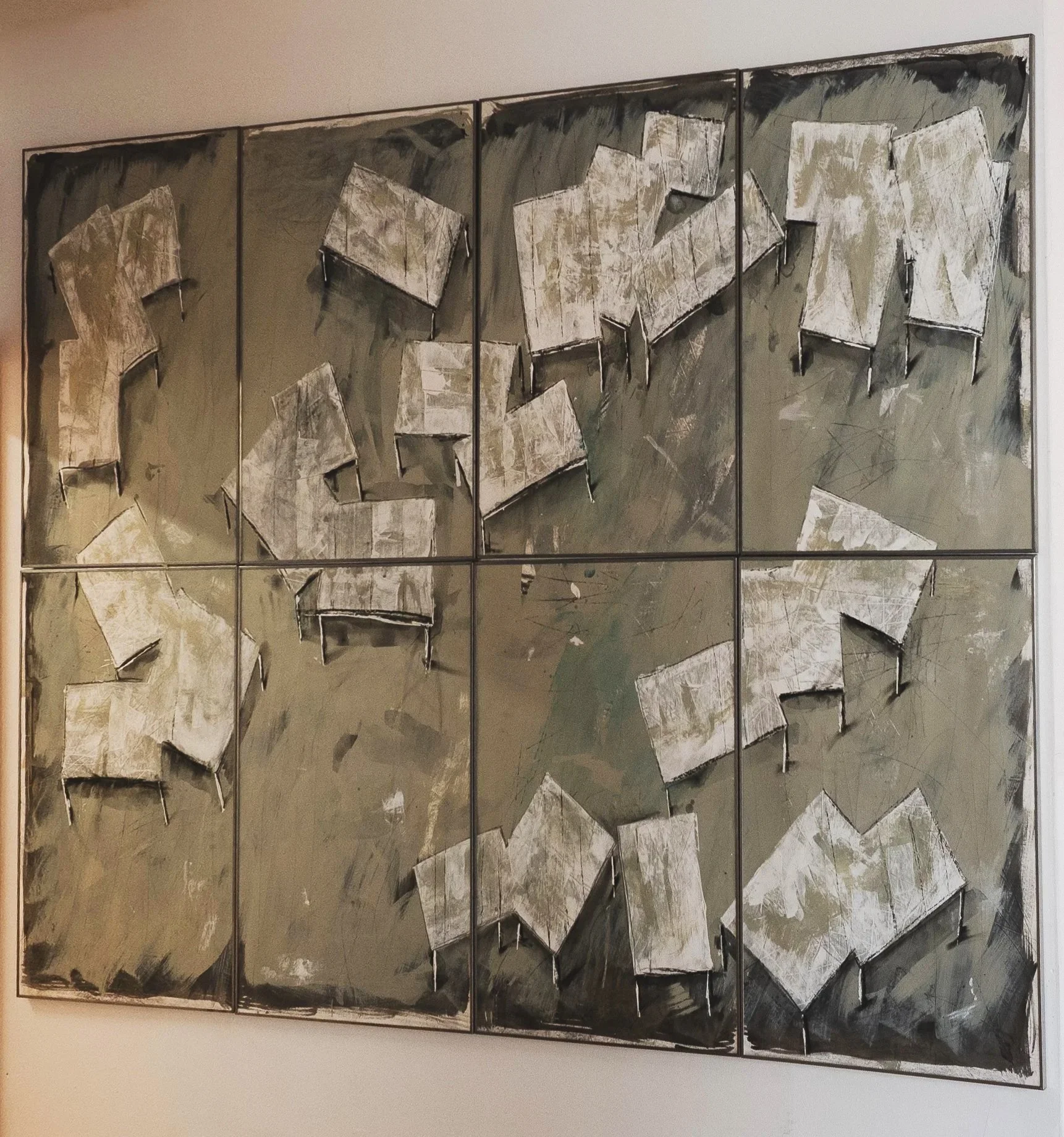 Ohne Titel, 280 x 200cm, Acryl & Ölstift auf Papier 