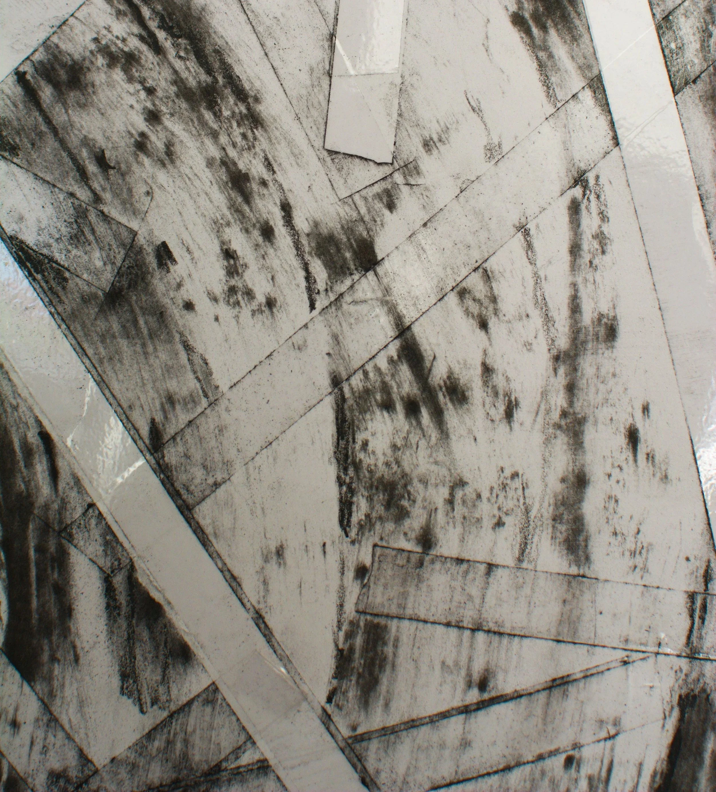 Nahaufnahme, Kunstwerk aktuell, Wandbild, Graphit auf Papier, 70 x 100cm, von zeitgenössischem Düsseldorfer Künstler Eduard Winklhofer, Atelier Düsseldorf