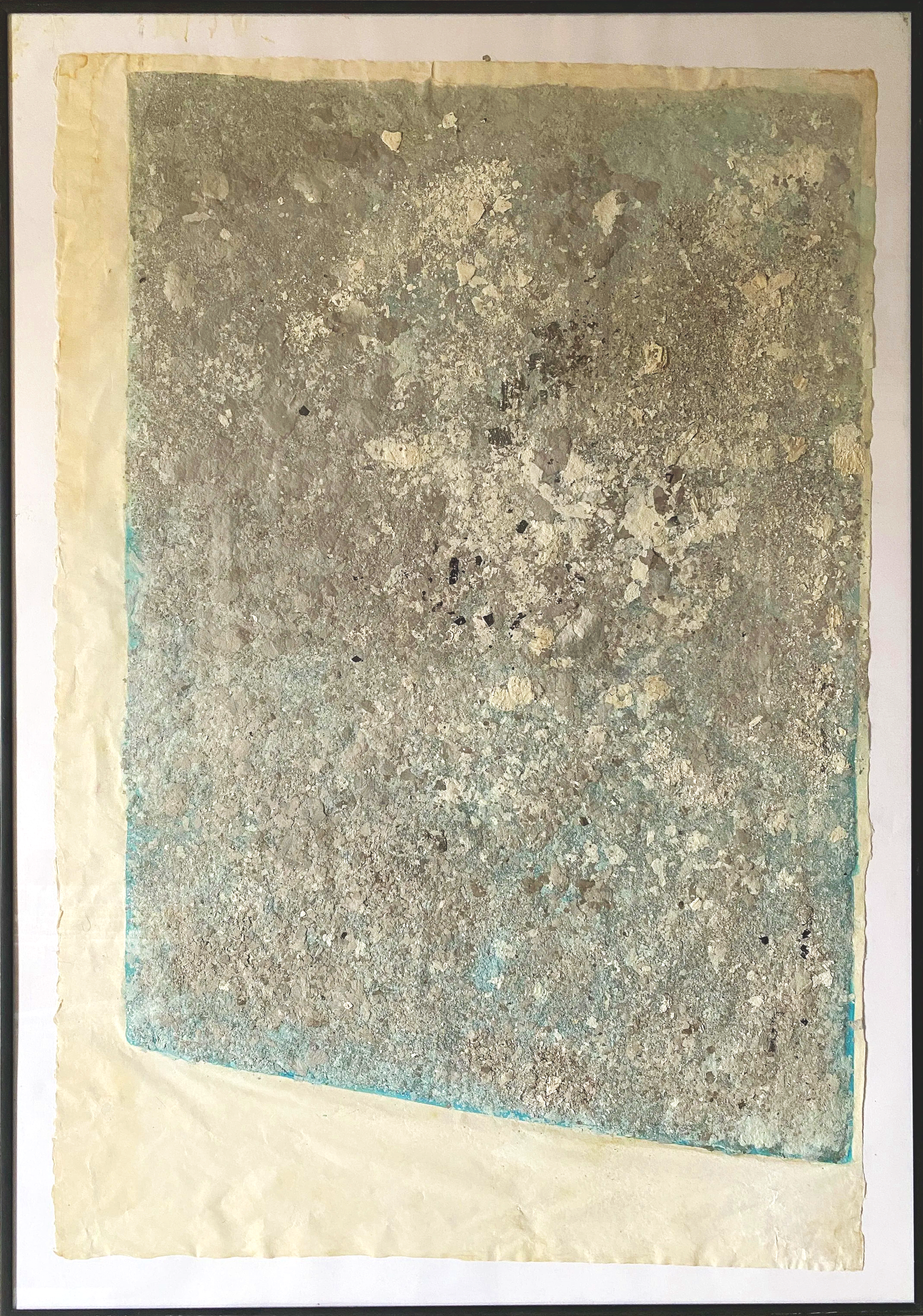 Ohne Titel, 70 x 100cm, Papierasche & Seidenfarbe auf japanischem Reispapier