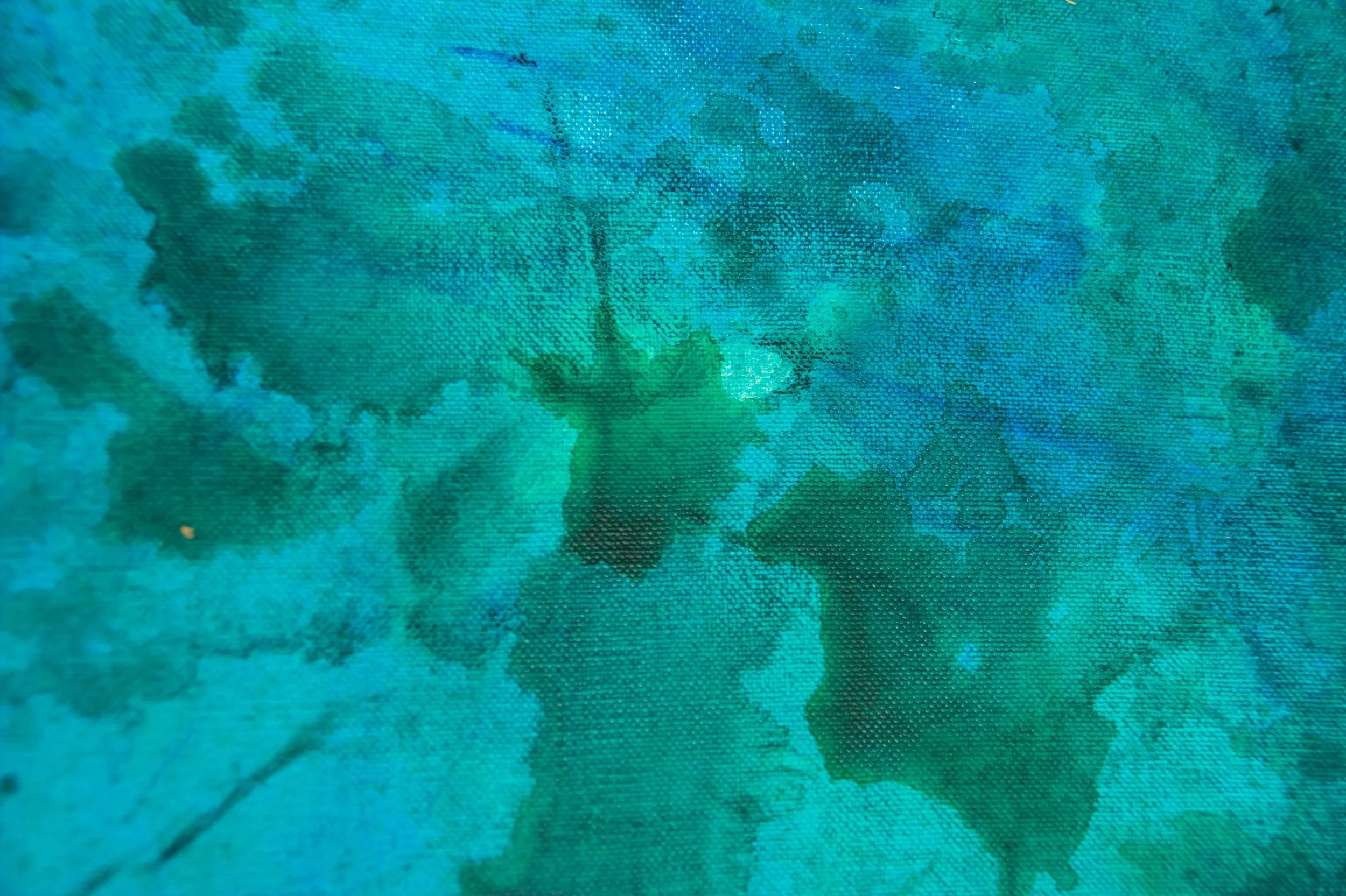 Kunstwerk aktuell, Wandbild, Detail, 80 x 100cm, Mischtechnik auf Leinwand, von zeitgenössischem Düsseldorfer Künstler Eduard Winklhofer, Atelier Düsseldorf