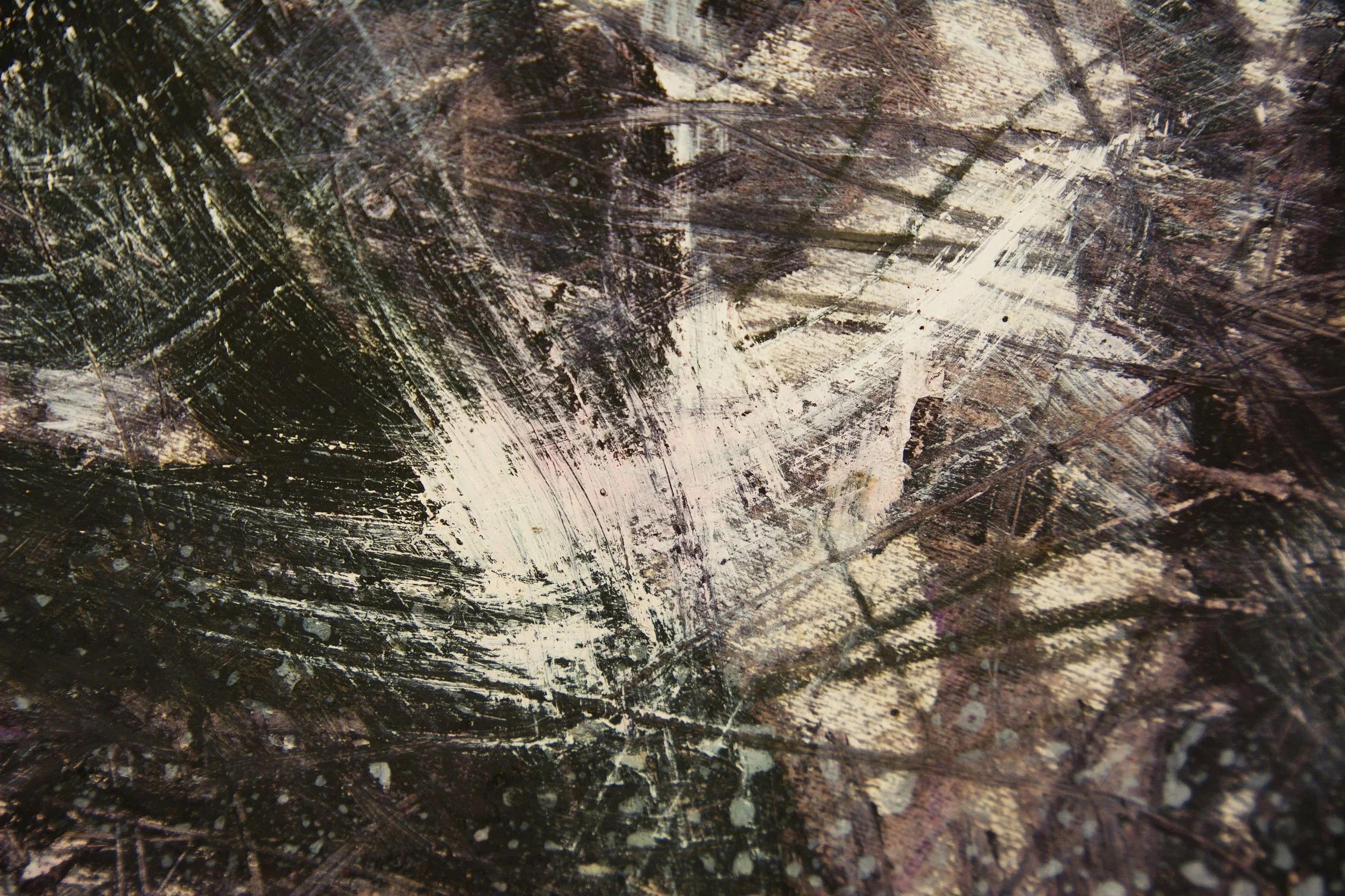 Detail, Kunstwerk aktuell, Wandbild, 70 x 100cm, Ölstift auf Papier, von zeitgenössischem Düsseldorfer Künstler Eduard Winklhofer, Atelier Düsseldorf