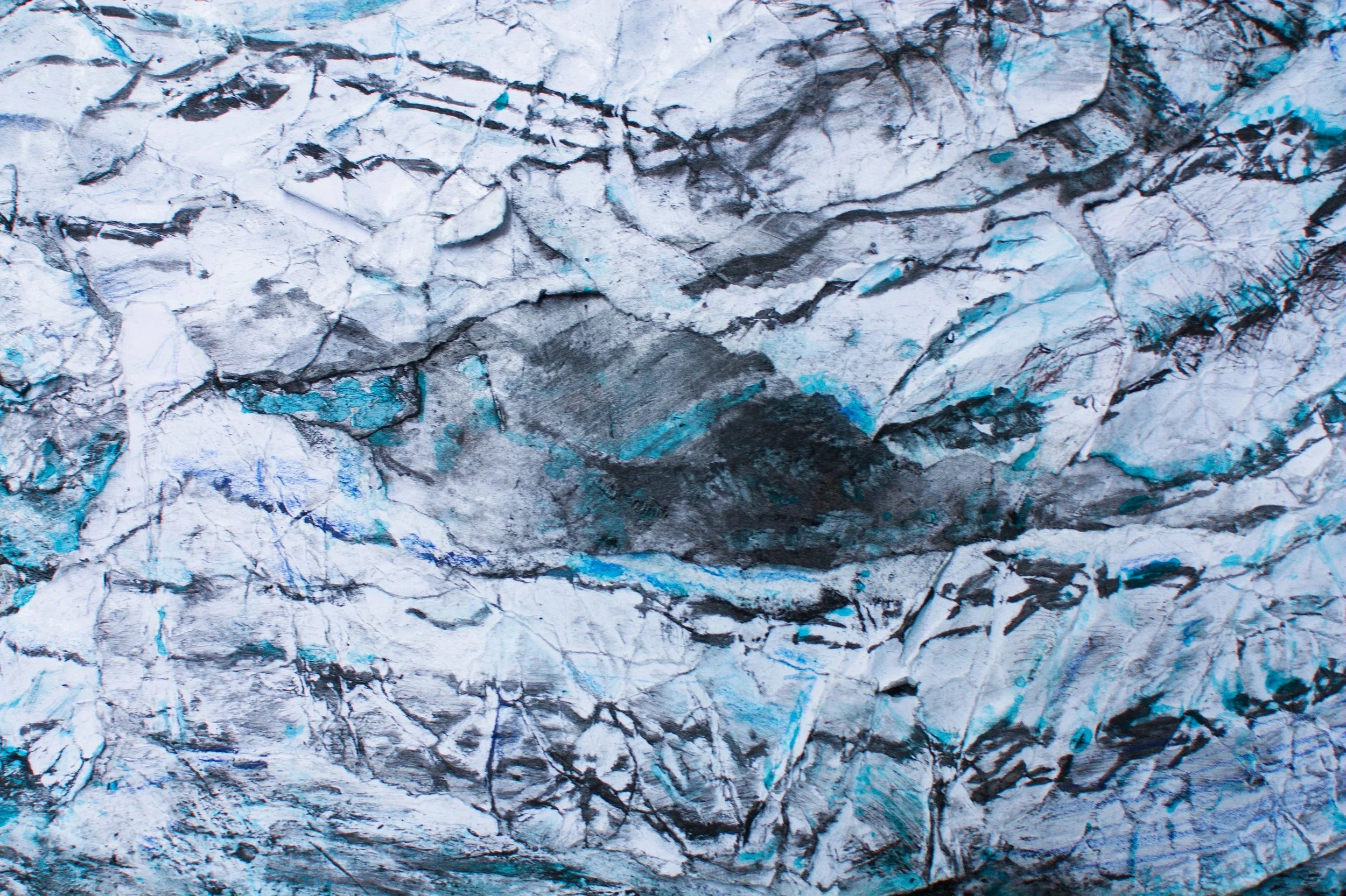 Nahaufnahme, Kunstwerk aktuell, Wandbild, 70 x 100cm, Aquarell & Kohle auf Papier, von zeitgenössischem Düsseldorfer Künstler Eduard Winklhofer, Atelier Düsseldorf