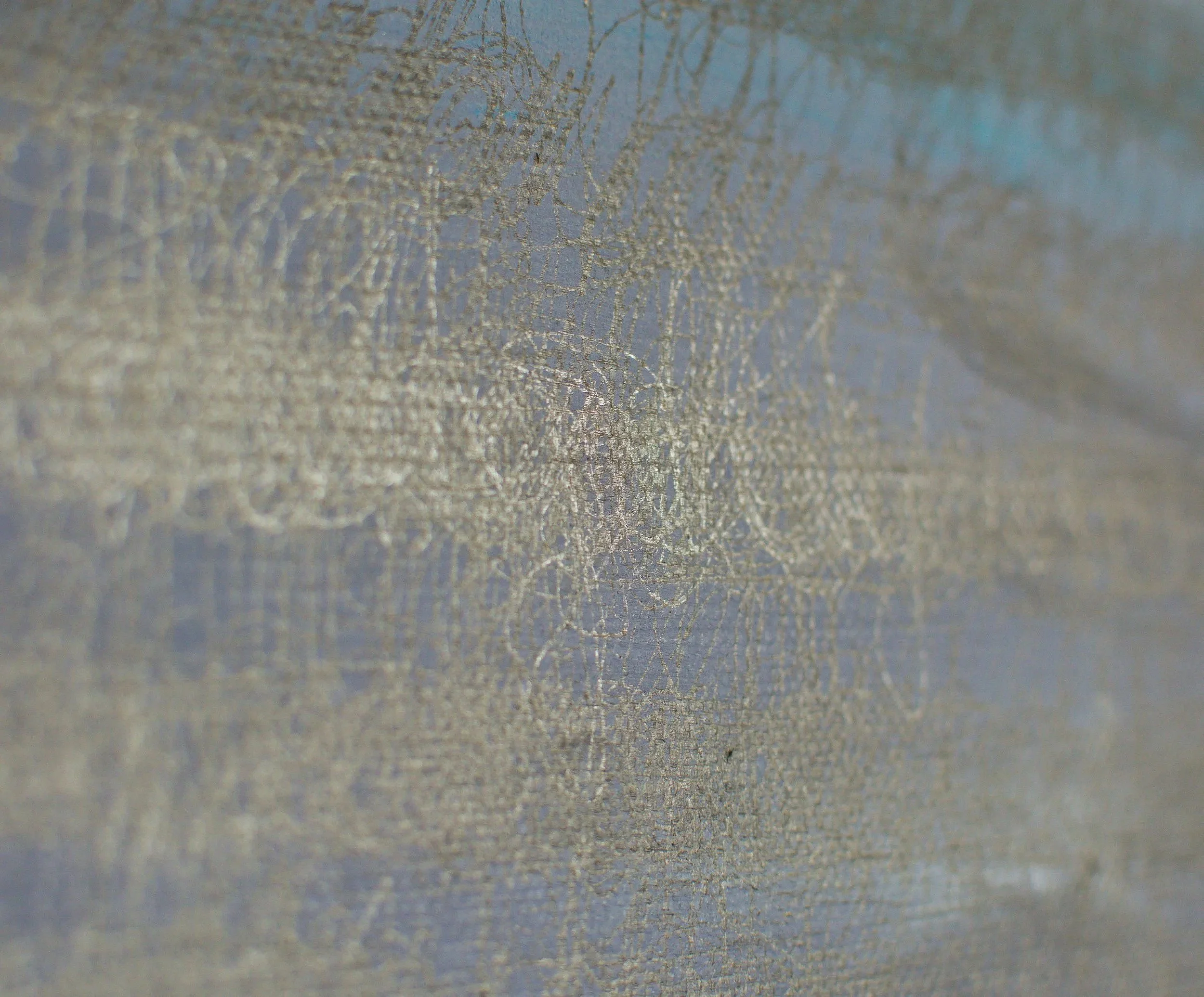 Nahaufnahme, Kunstwerk aktuell, Wandbild, Acryl auf Leinwand, von zeitgenössischem Düsseldorfer Künstler Eduard Winklhofer, Atelier Düsseldorf