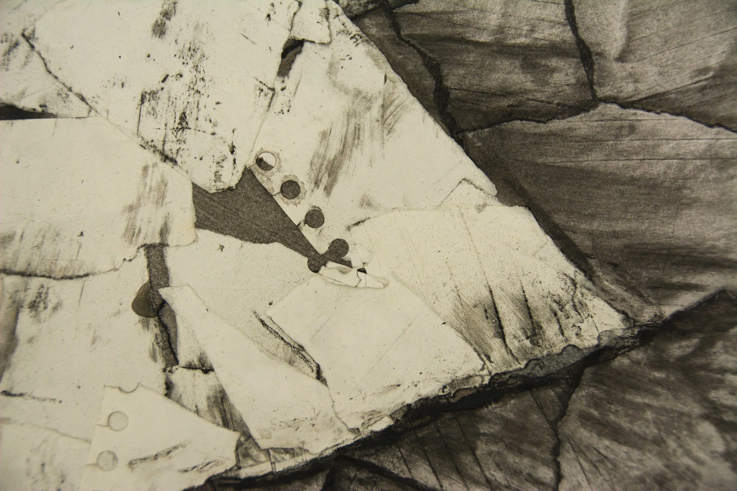 Detail, Kunstwerk aktuell, Wandbild, Mischtechnik auf Papier, Stern, 70 x 100cm, von zeitgenössischem Düsseldorfer Künstler Eduard Winklhofer, Atelier Düsseldorf