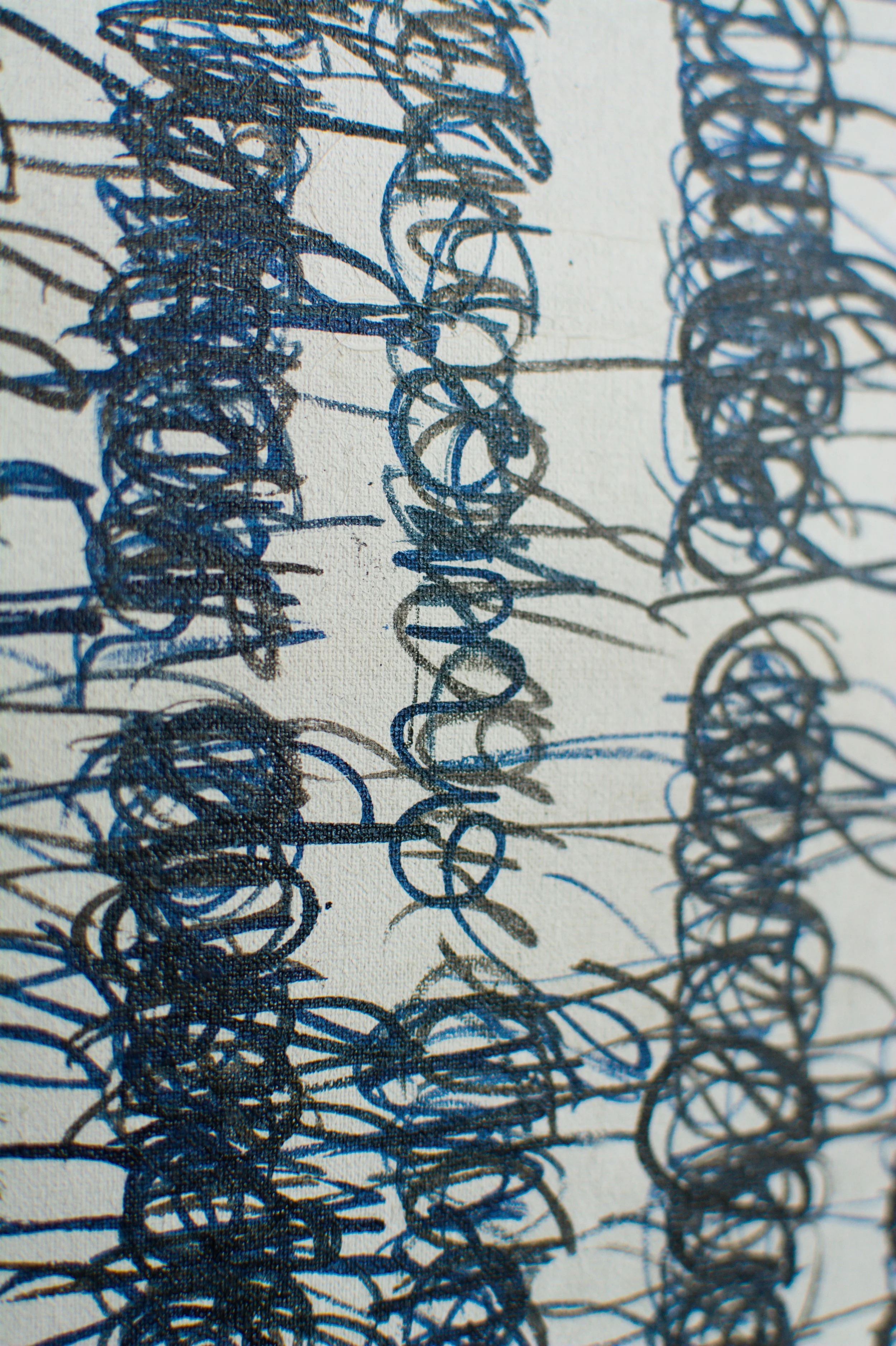 Nahaufnahme, Kunstwerk aktuell, Wandbild, 110 x 150cm, Acryl auf Leinwand, von zeitgenössischem Düsseldorfer Künstler Eduard Winklhofer, Atelier Düsseldorf