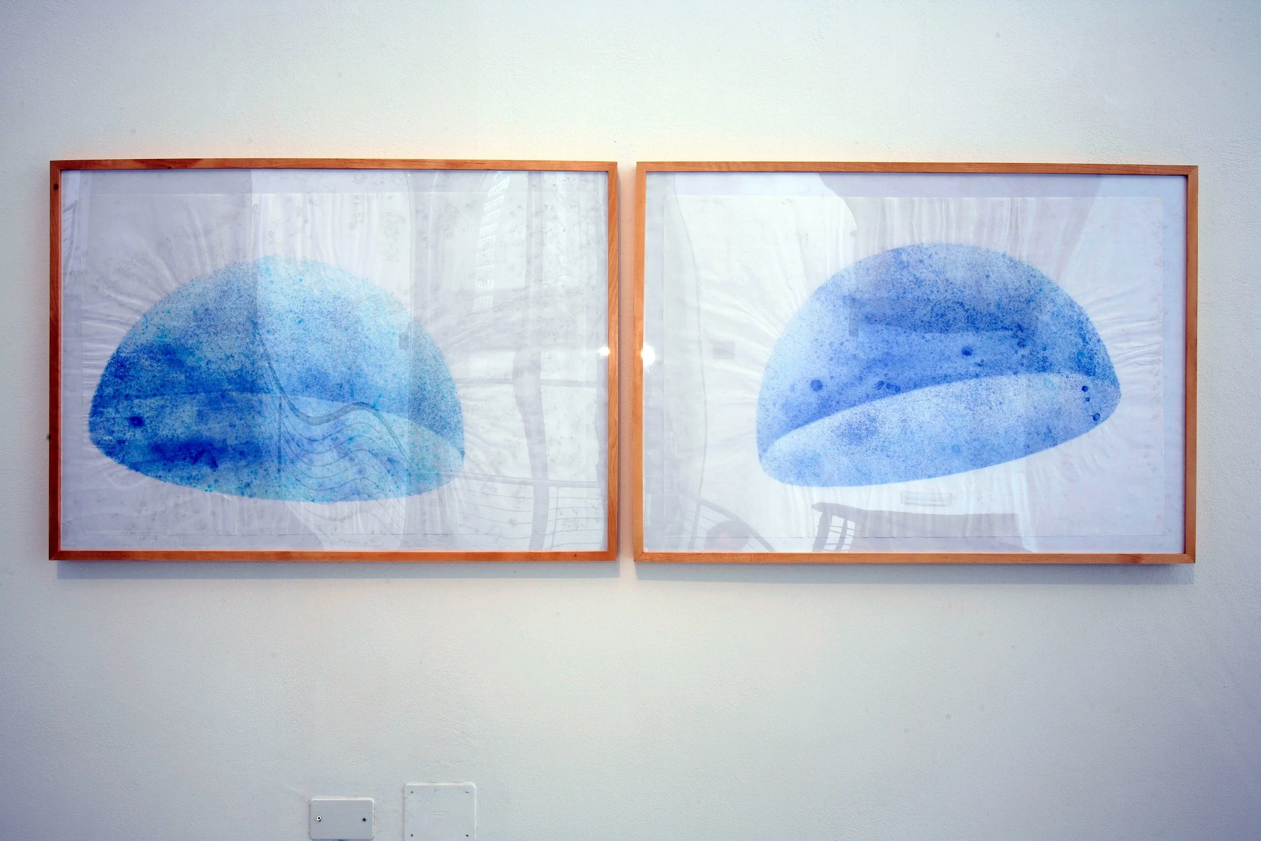 Ohne Titel, jeweils 70 x 100cm, Aquarell auf Papier 