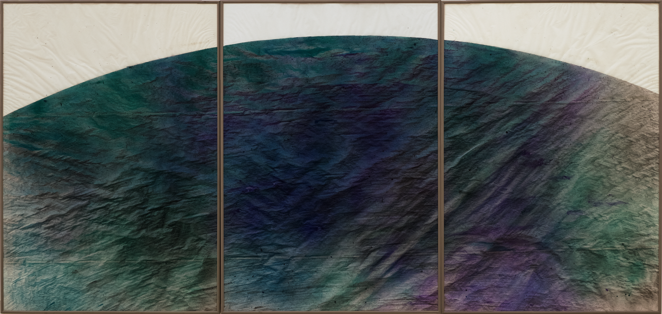 Dreiteiliges Wandbild, Eduard Winklhofer, zeitgenössische Kunst Düsseldorf, Künstler Atelier Düsseldorf, Aquarell Original auf Papier, jeweils 70 x 100cm