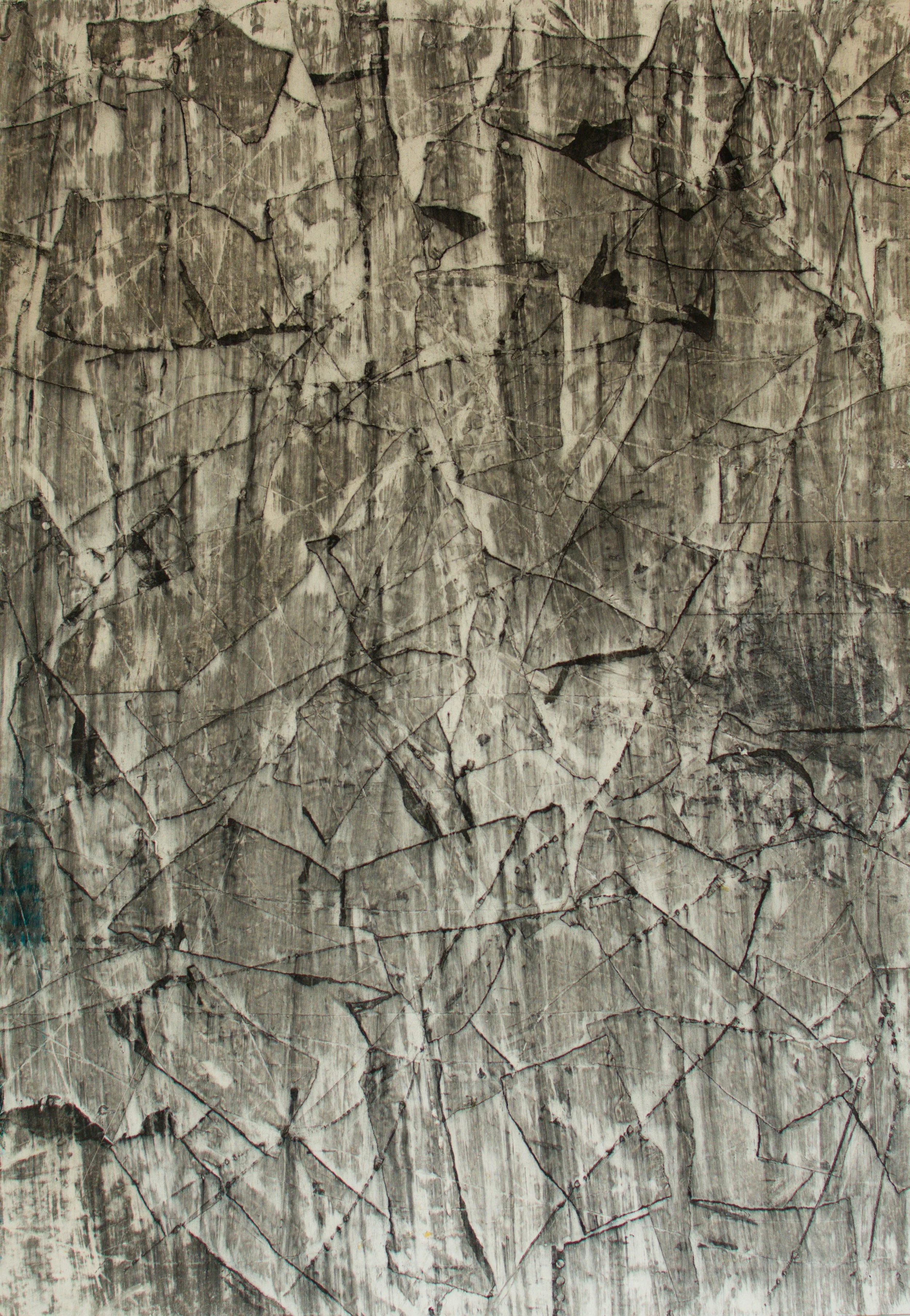 Ohne Titel, 70 x 100cm, Graphit & Kohle auf Papier 