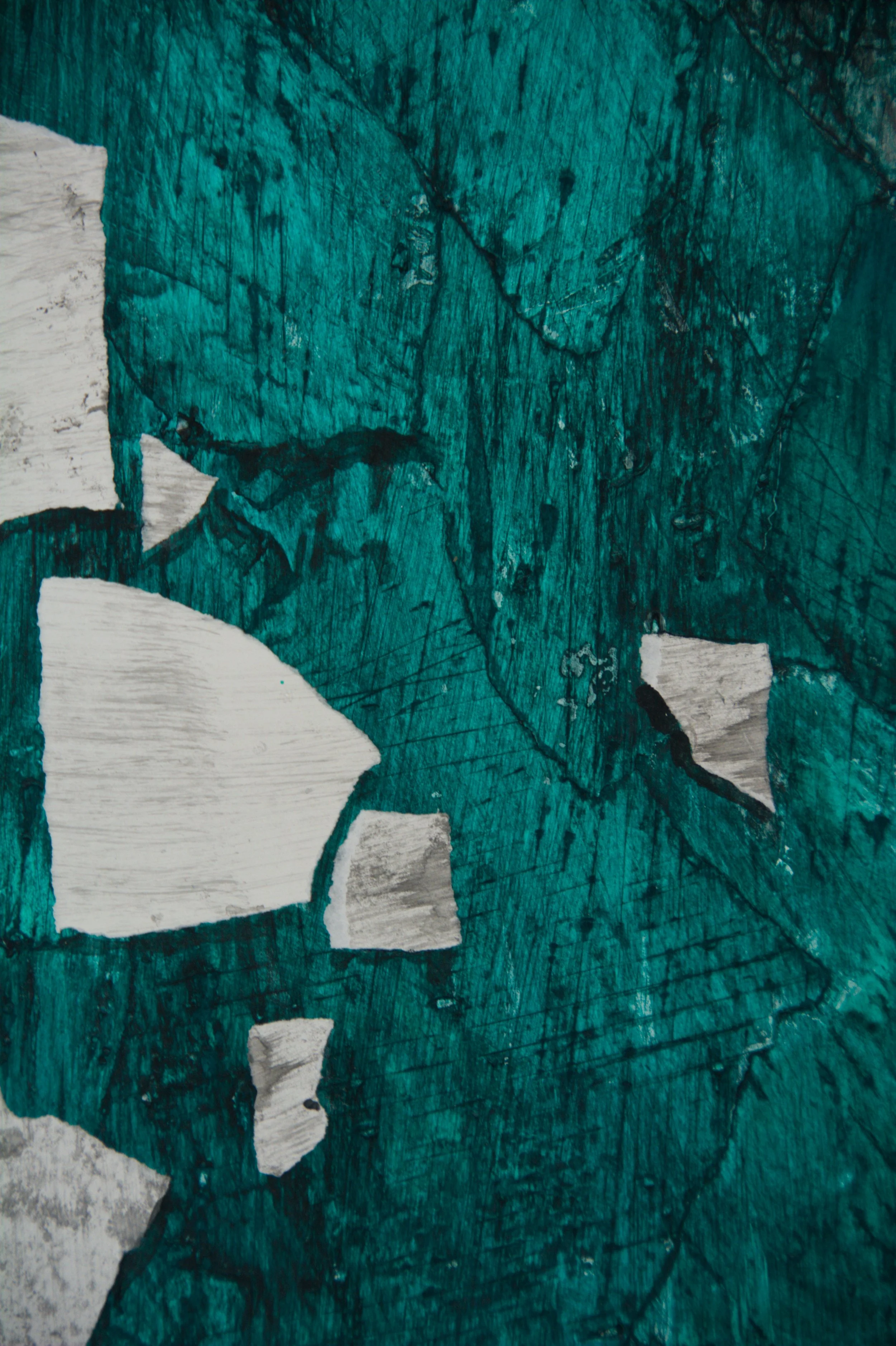 Nahaufnahme, Kunstwerk aktuell, Wandbild, Mischtechnik auf Papier, 70 x 100cm, von zeitgenössischem Düsseldorfer Künstler Eduard Winklhofer, Atelier Düsseldorf