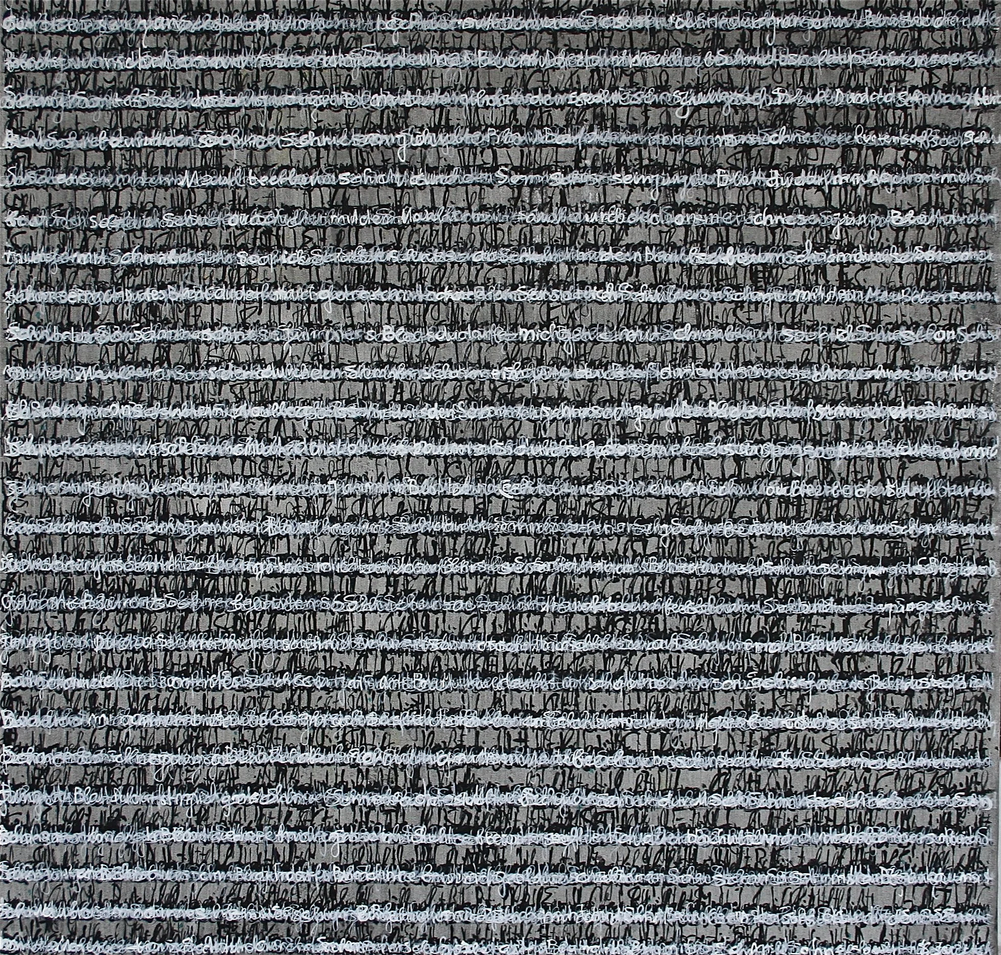 Eduard Winklhofer, zeitgenössische Kunst Düsseldorf, Künstler Atelier Düsseldorf, Original Arbeit auf Leinwand aus der Serie Schriftbilder