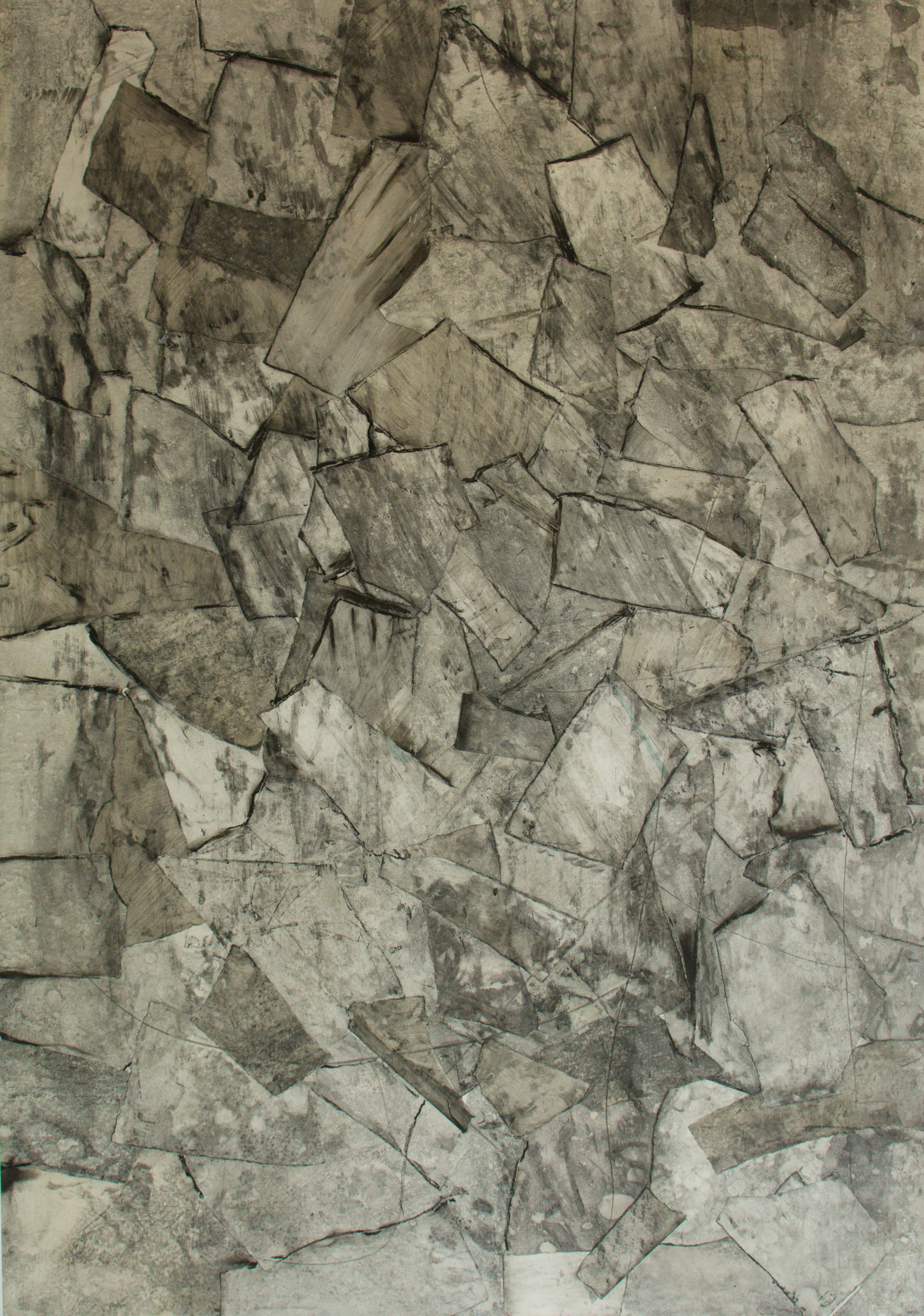 Ohne Titel, 70 x 100cm, Graphit & Kohle auf Papier 