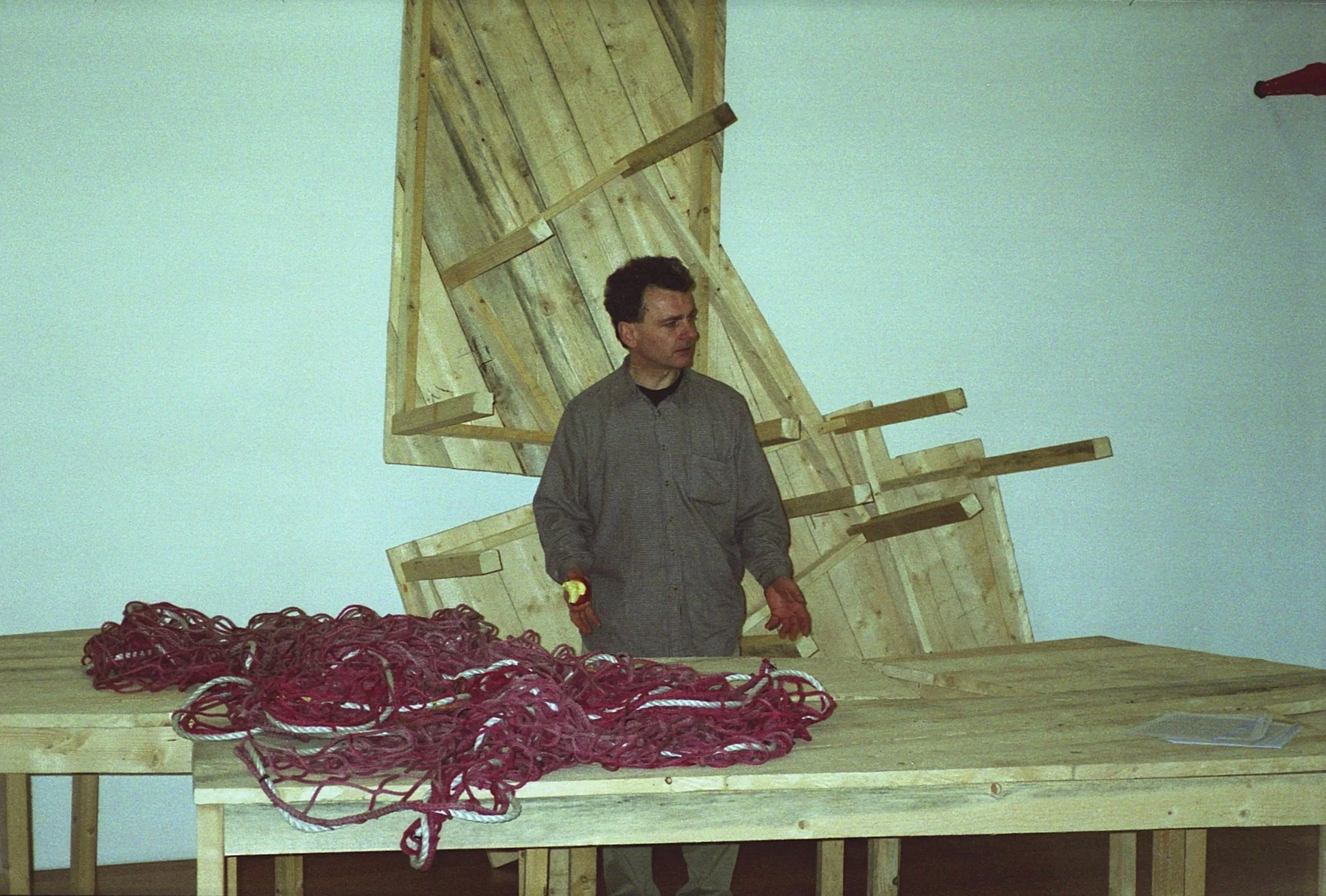 Eduard Winklhofer, zeitgenössische Kunst Düsseldorf, Künstler Atelier Düsseldorf, 2003, Installation für die szenische Lesung der Odyssee, Kunstmuseum Lichtenstein