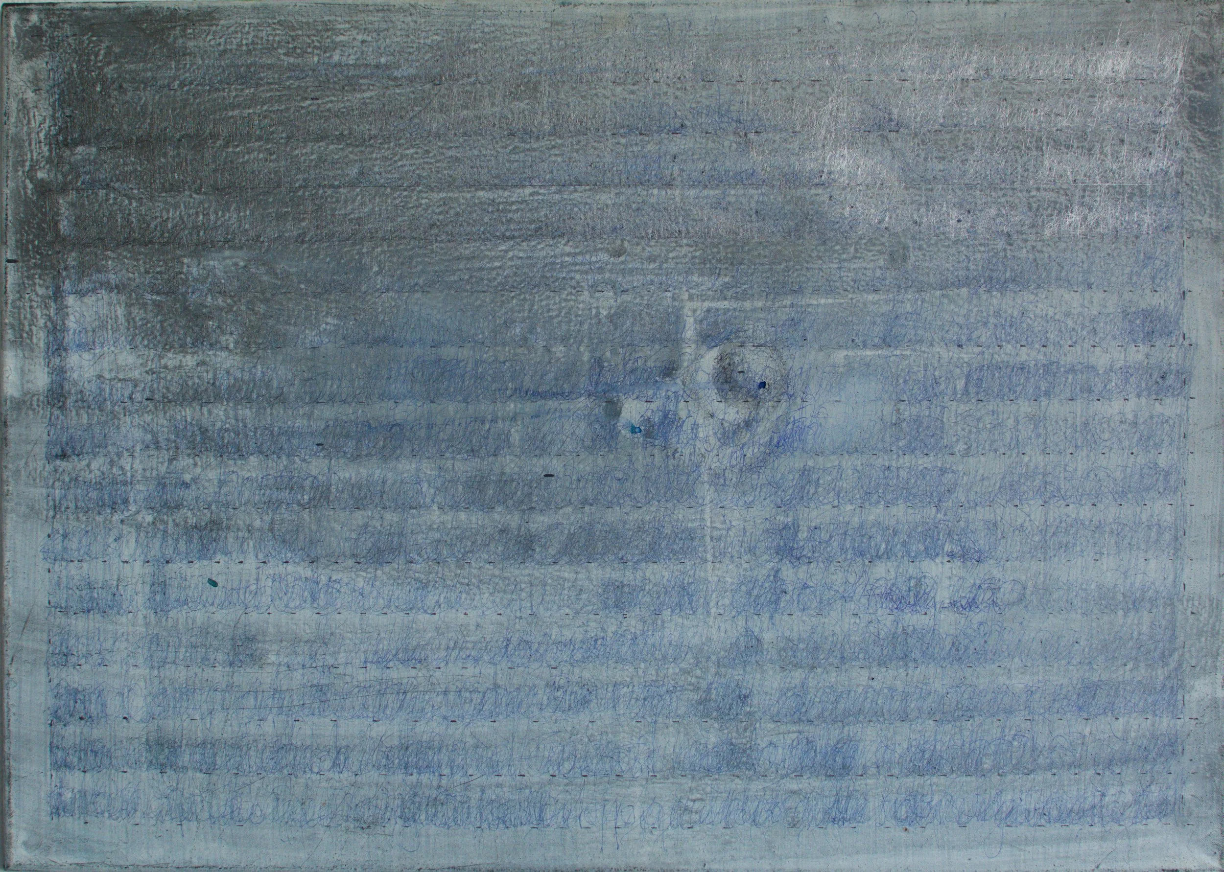 Ohne Titel, 50 x 80cm, Geschreiber auf Leinwand  