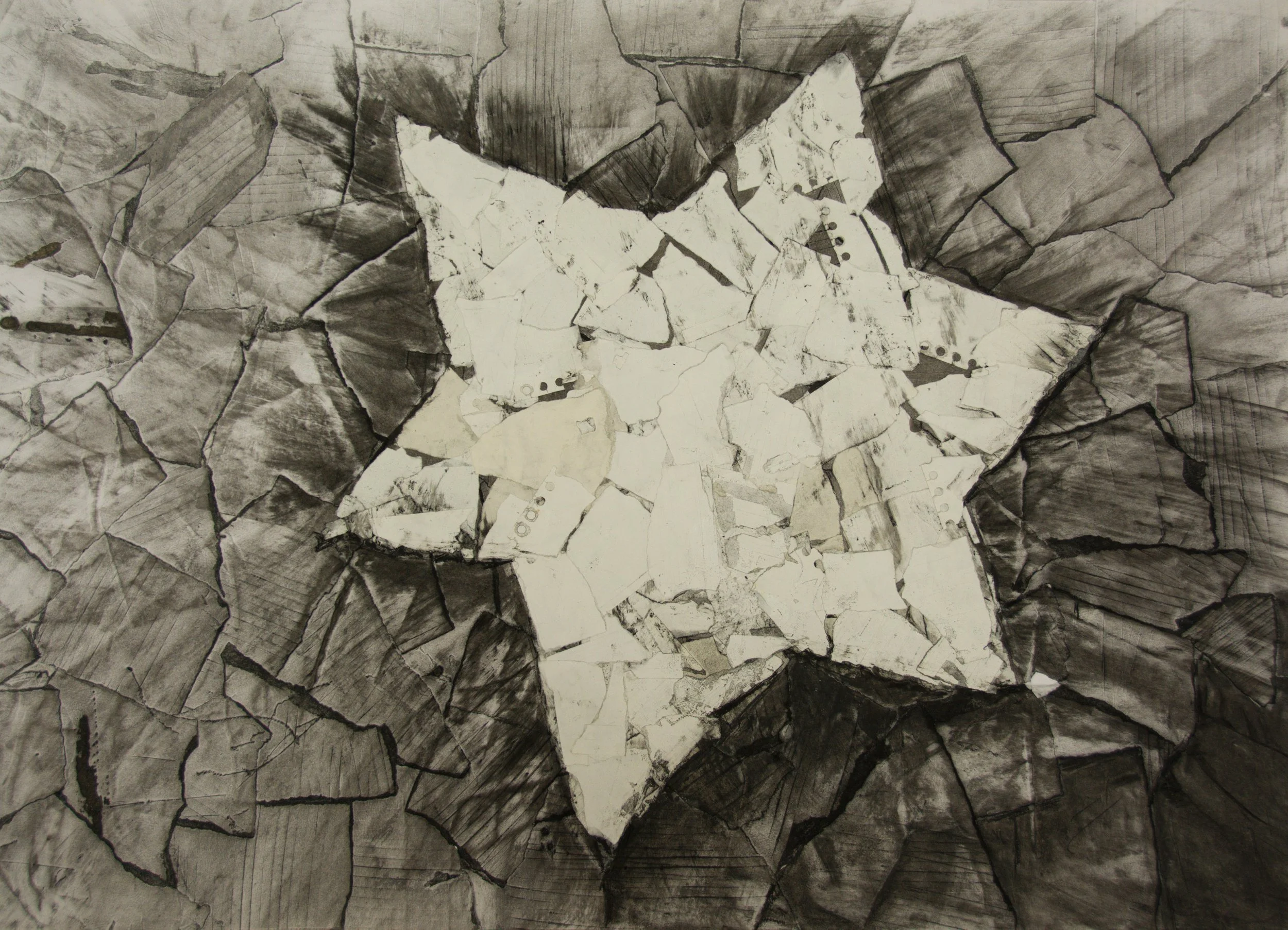 Ohne Titel, 70 x 100cm, Graphit & Kohle auf Papier 