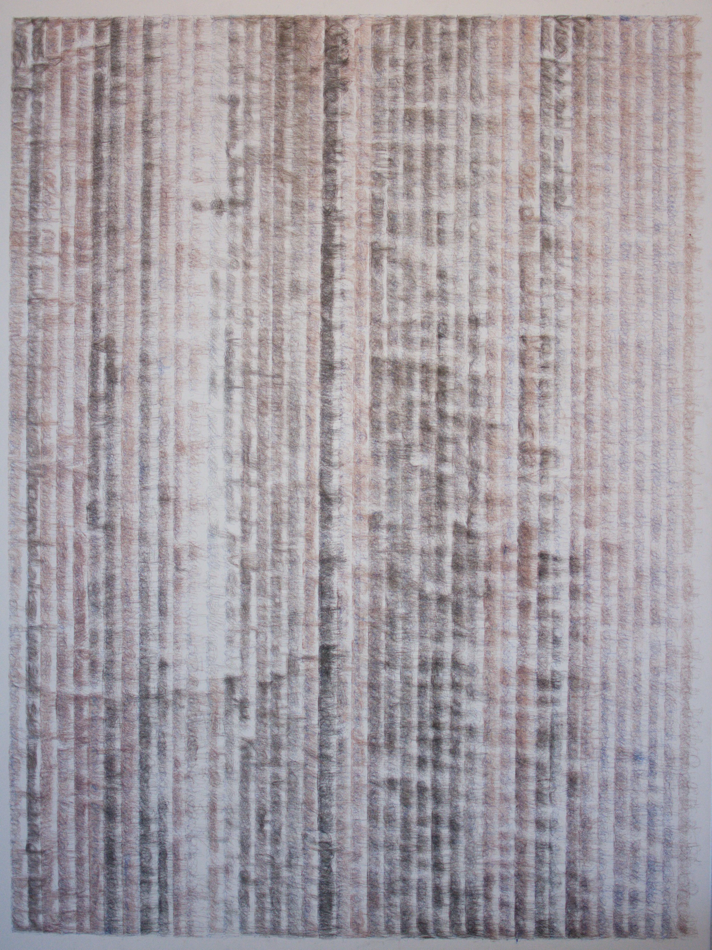 Hannah Arendt "Perlentaucher", 240 x 180cm, Gelschreiber auf Leinwand