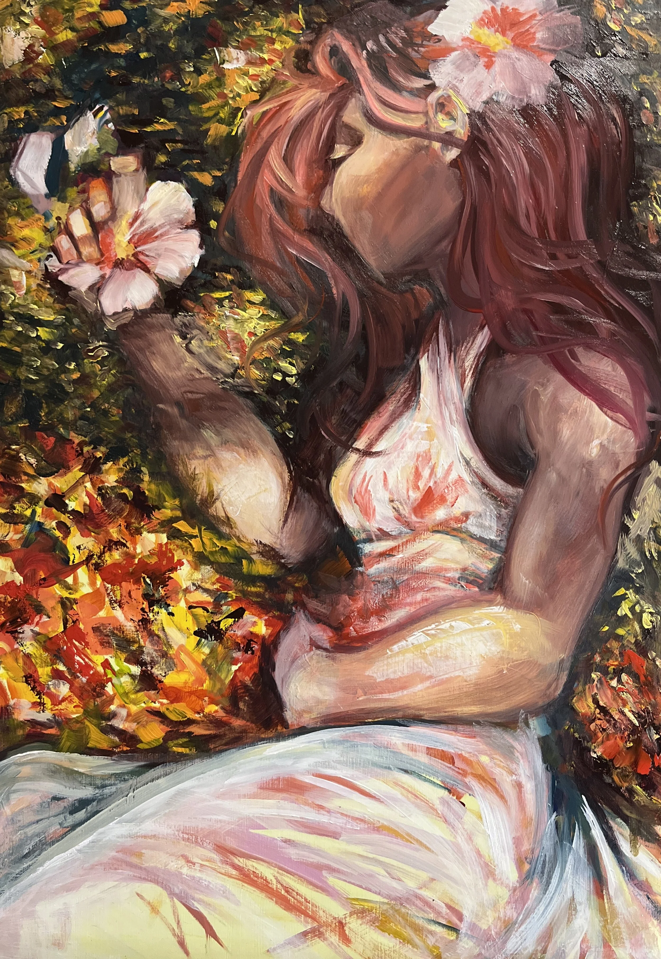 A Mother's Tragedy - oil on wood panel - 2025