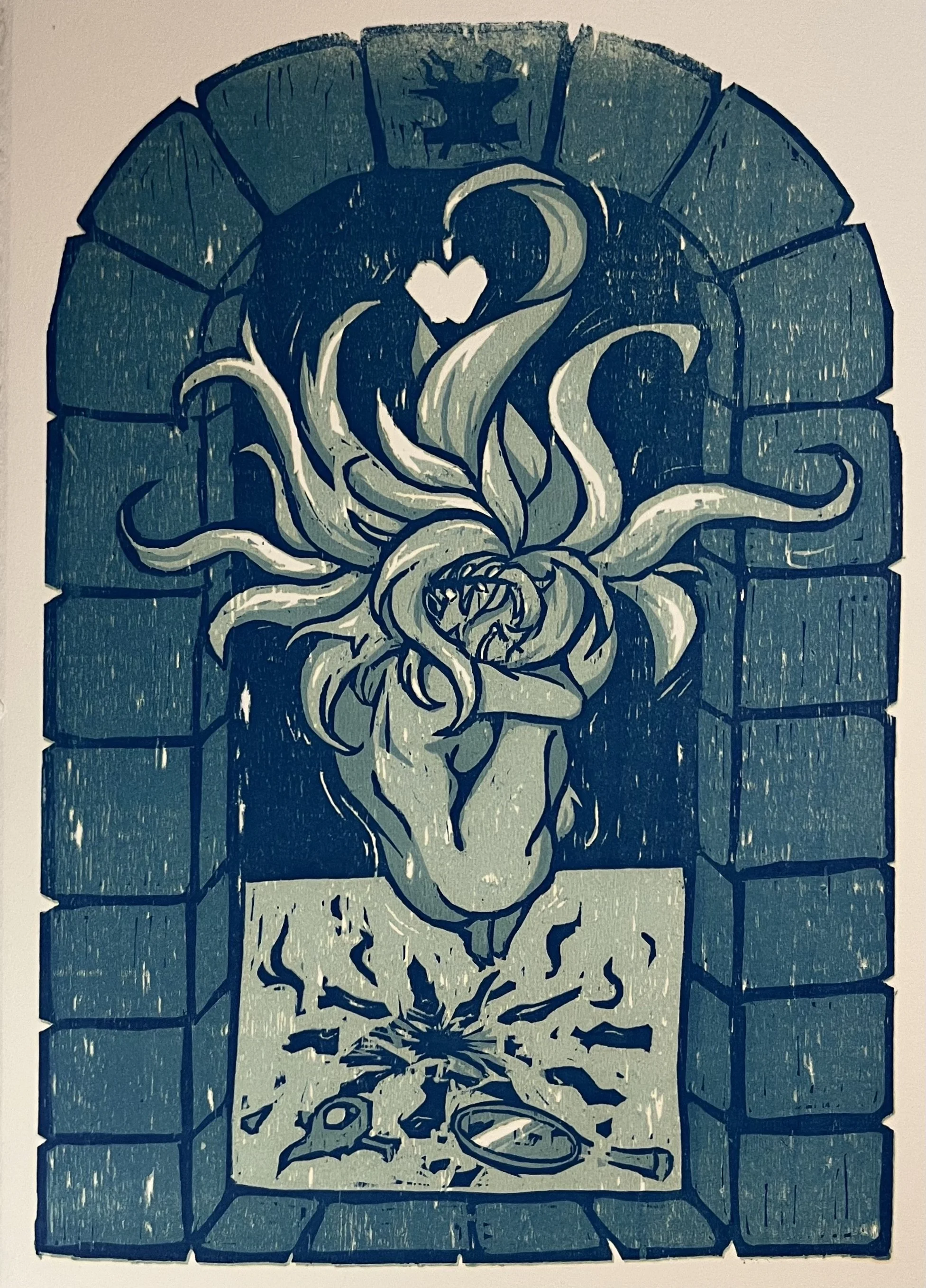 Hephaestus' Forge - Woodblock Print - 2025