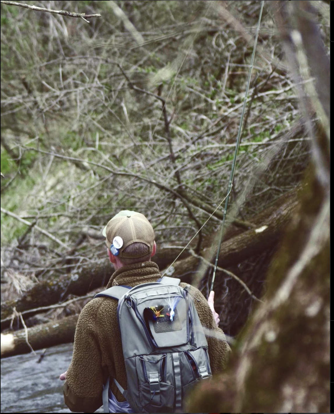Orvis Fly Fishing gear with Patagonia sweater