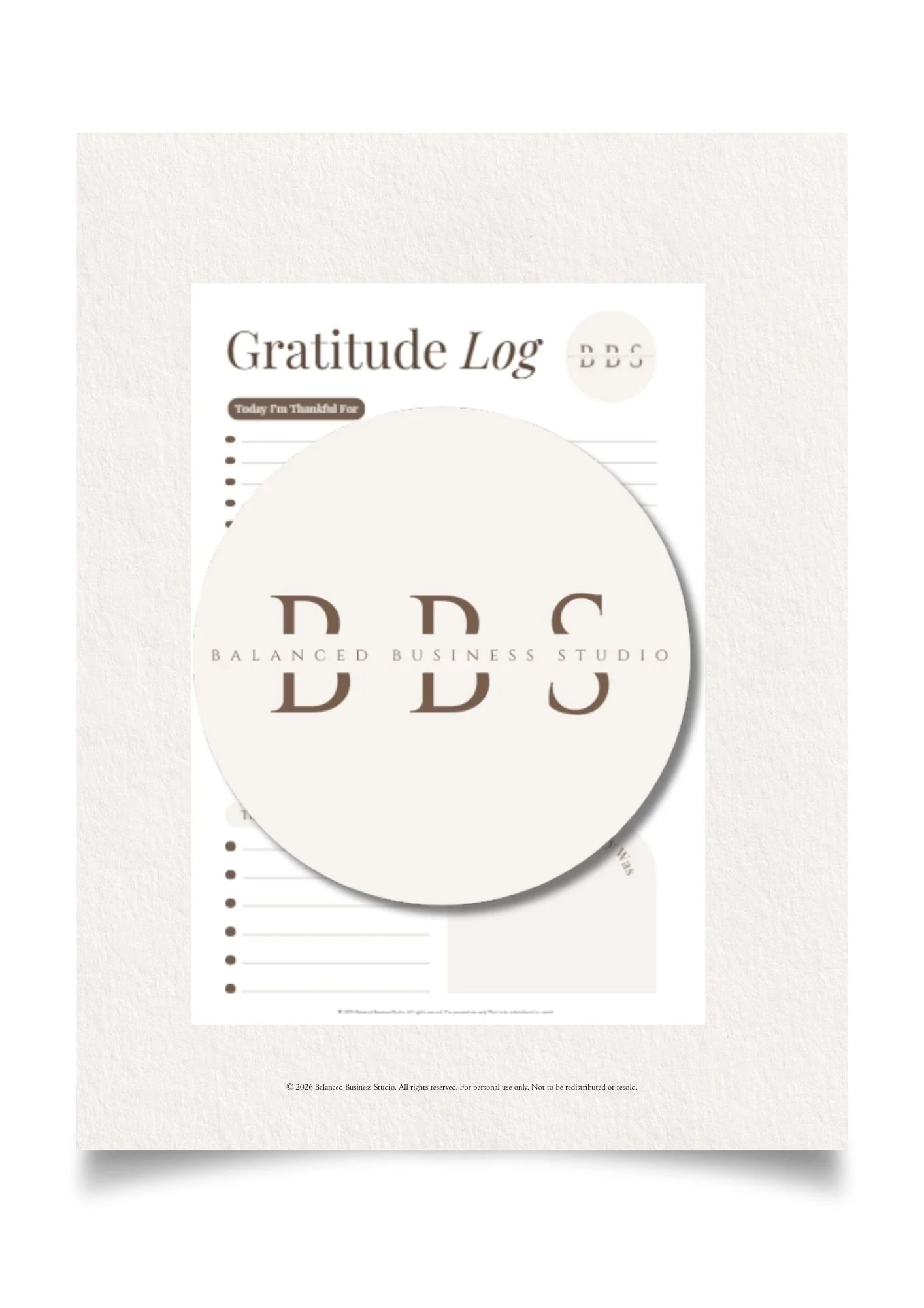*FREE* Gratitude Log