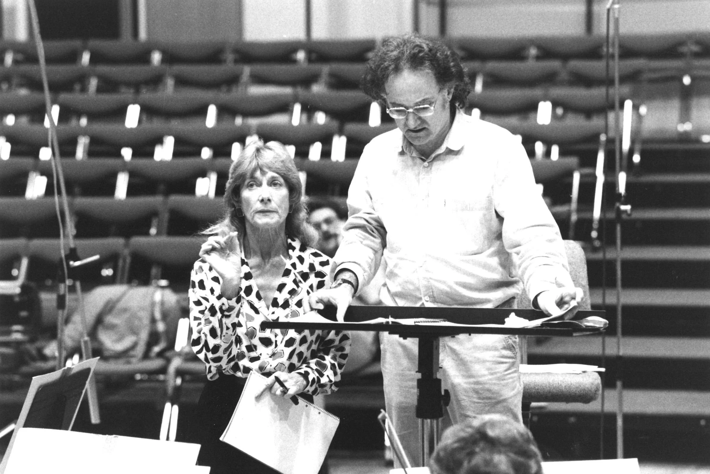 With composer Carl Davis on A Simple Man - 1987