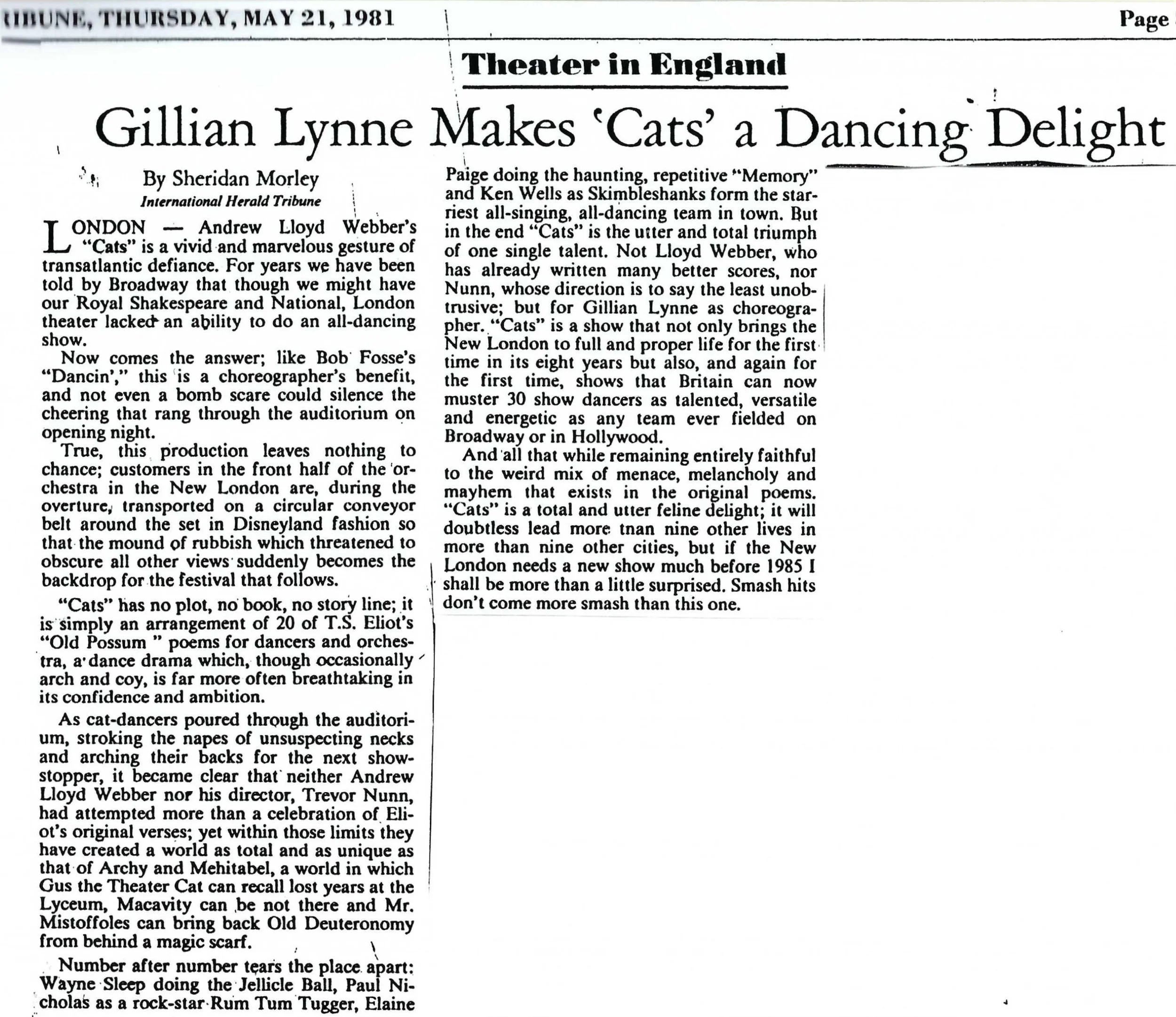 Gillian Lynne Makes 'Cats' a Dancing Delight