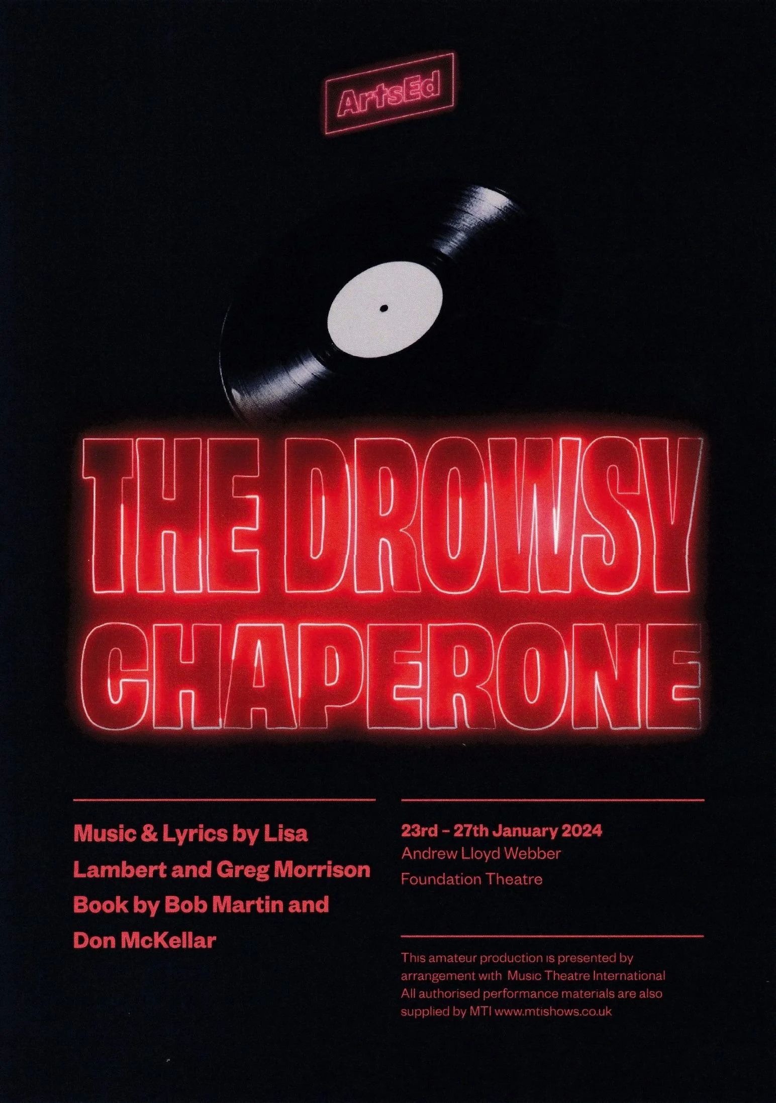 ArtsEd - The Drowsy Chaperone