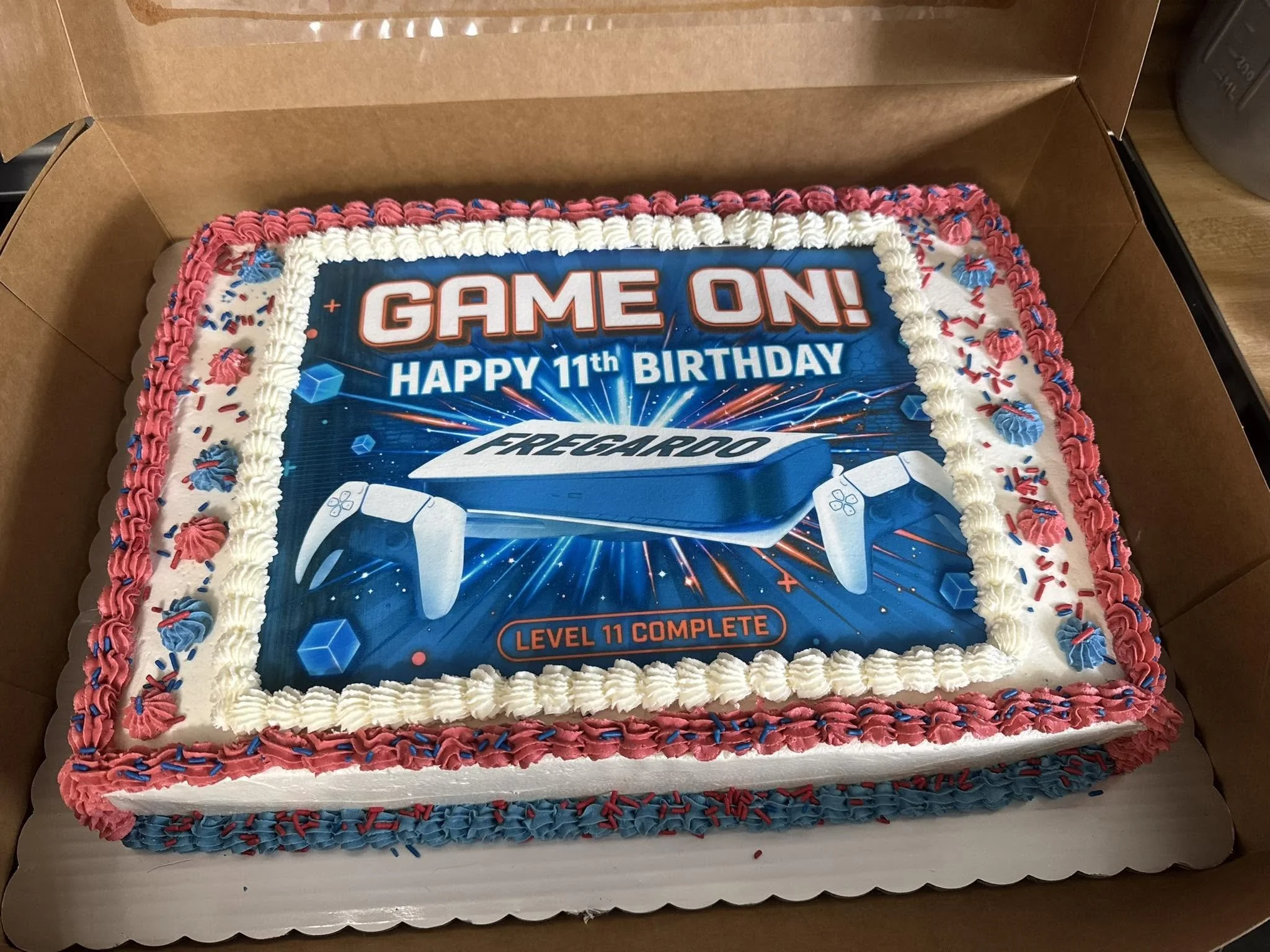 1/4 sheet cake - Vanilla cake with vanilla buttercream and edible image printed right here in my home bakery.