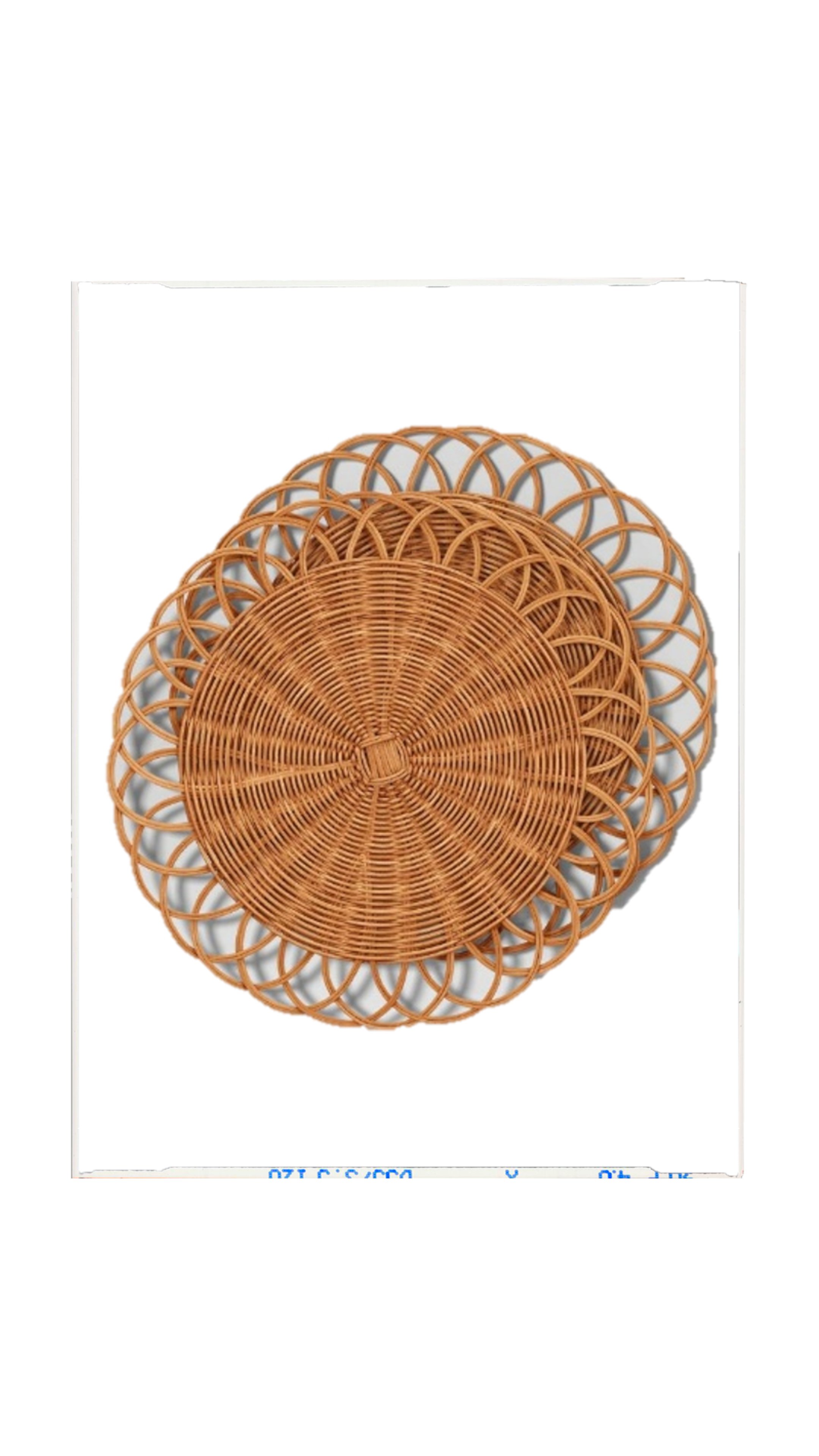 Brown Woven Looped Rattan Placemats