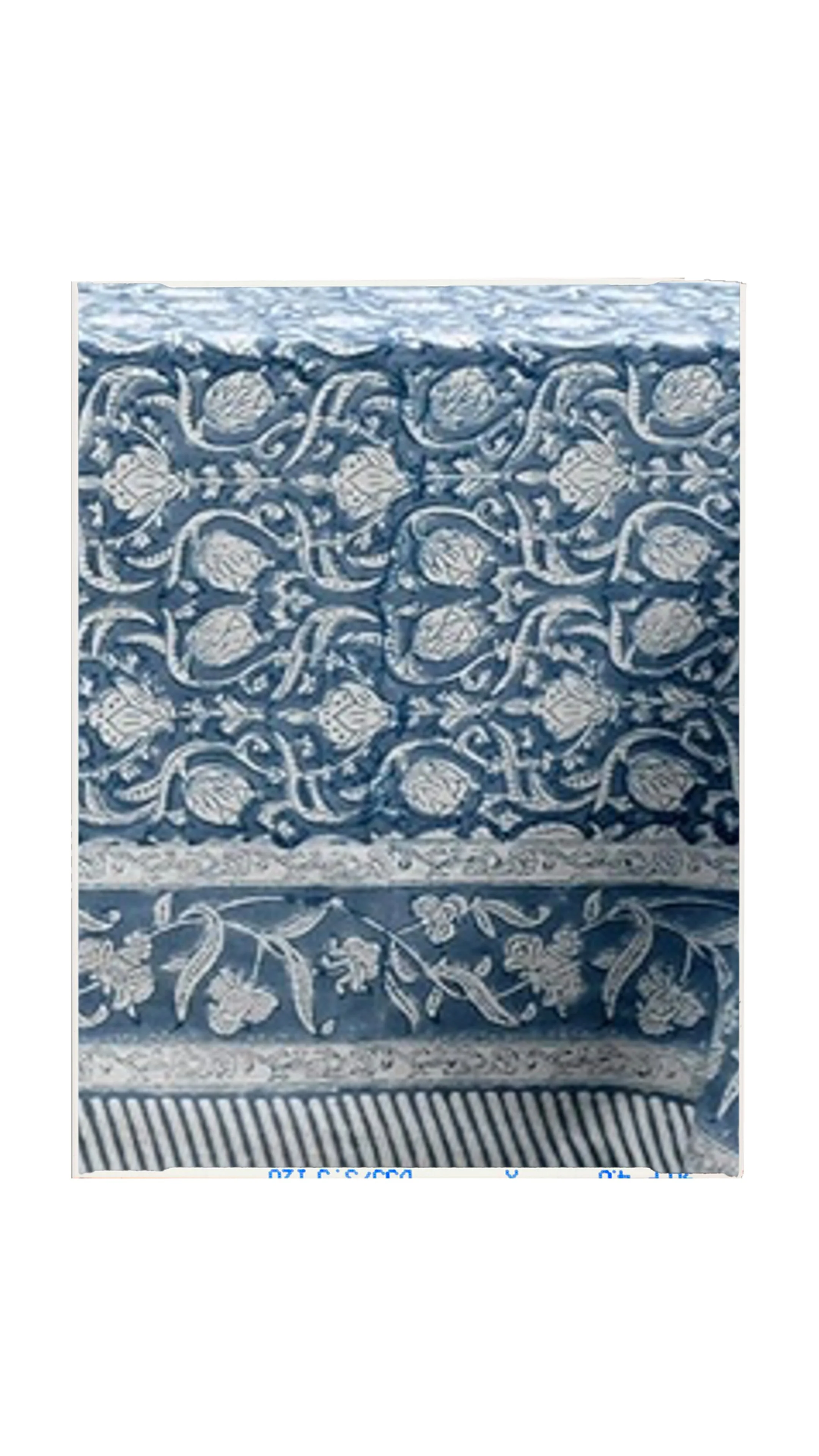 Azure Block Print Tablecloth
