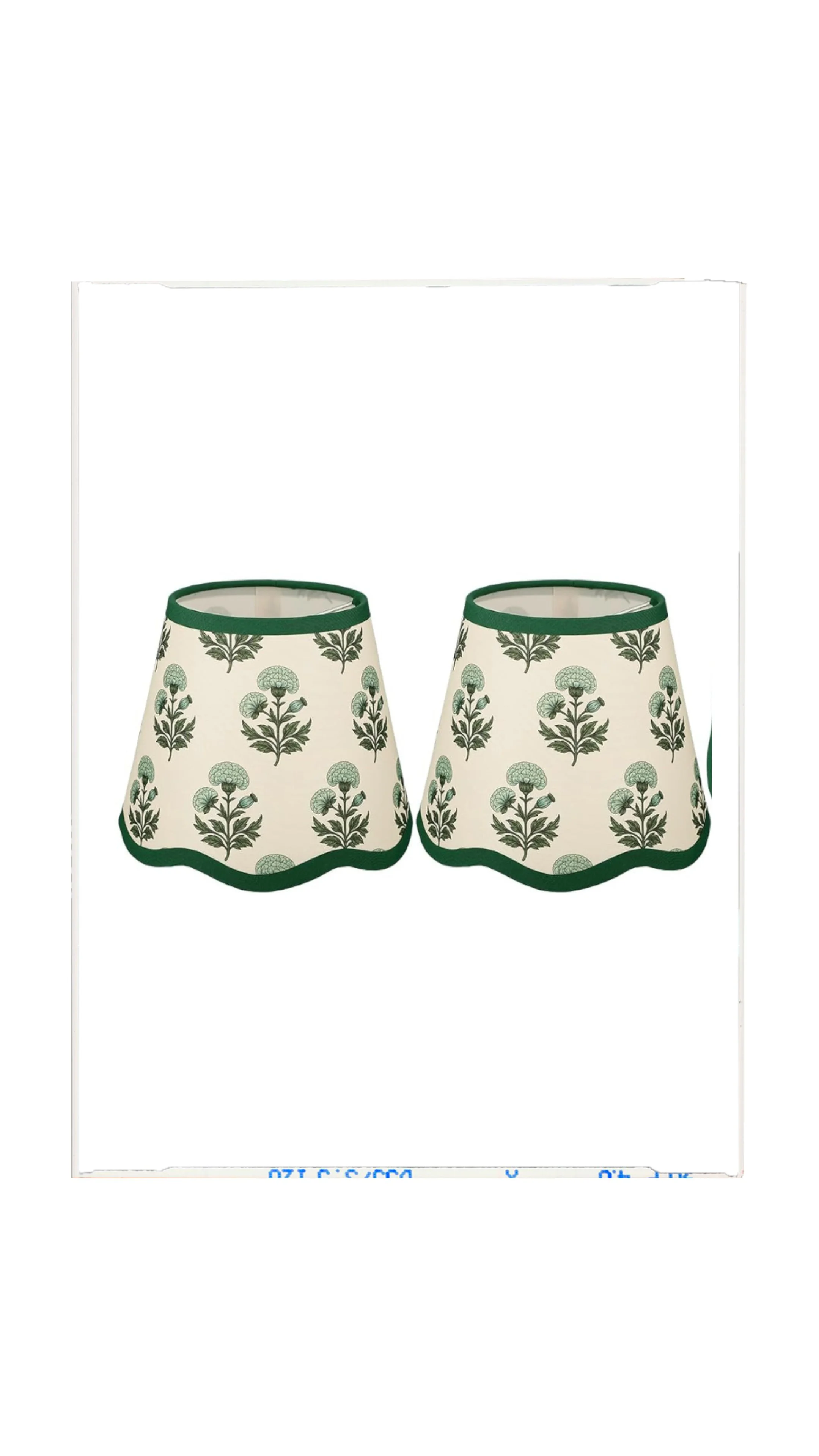 Green Floral Table Lamps