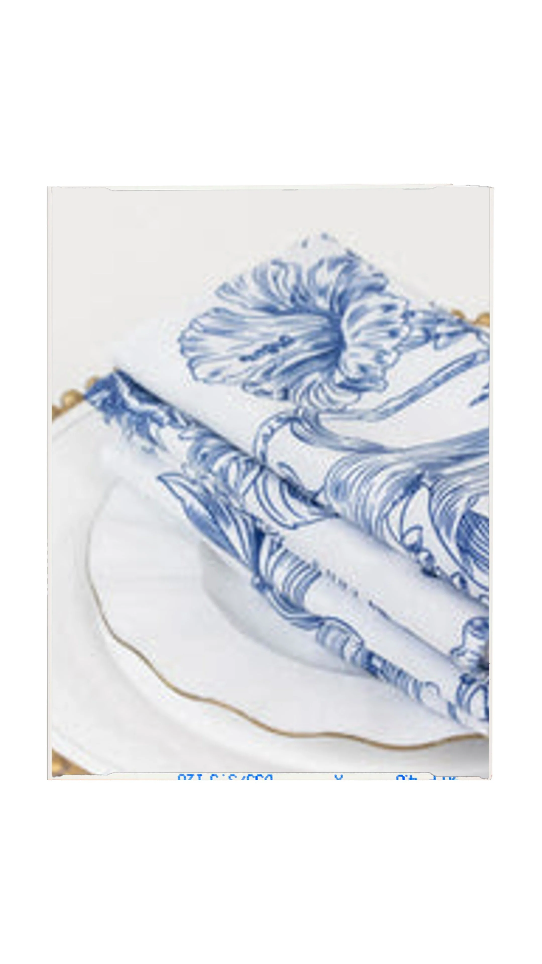 Blue Toile Napkin Set
