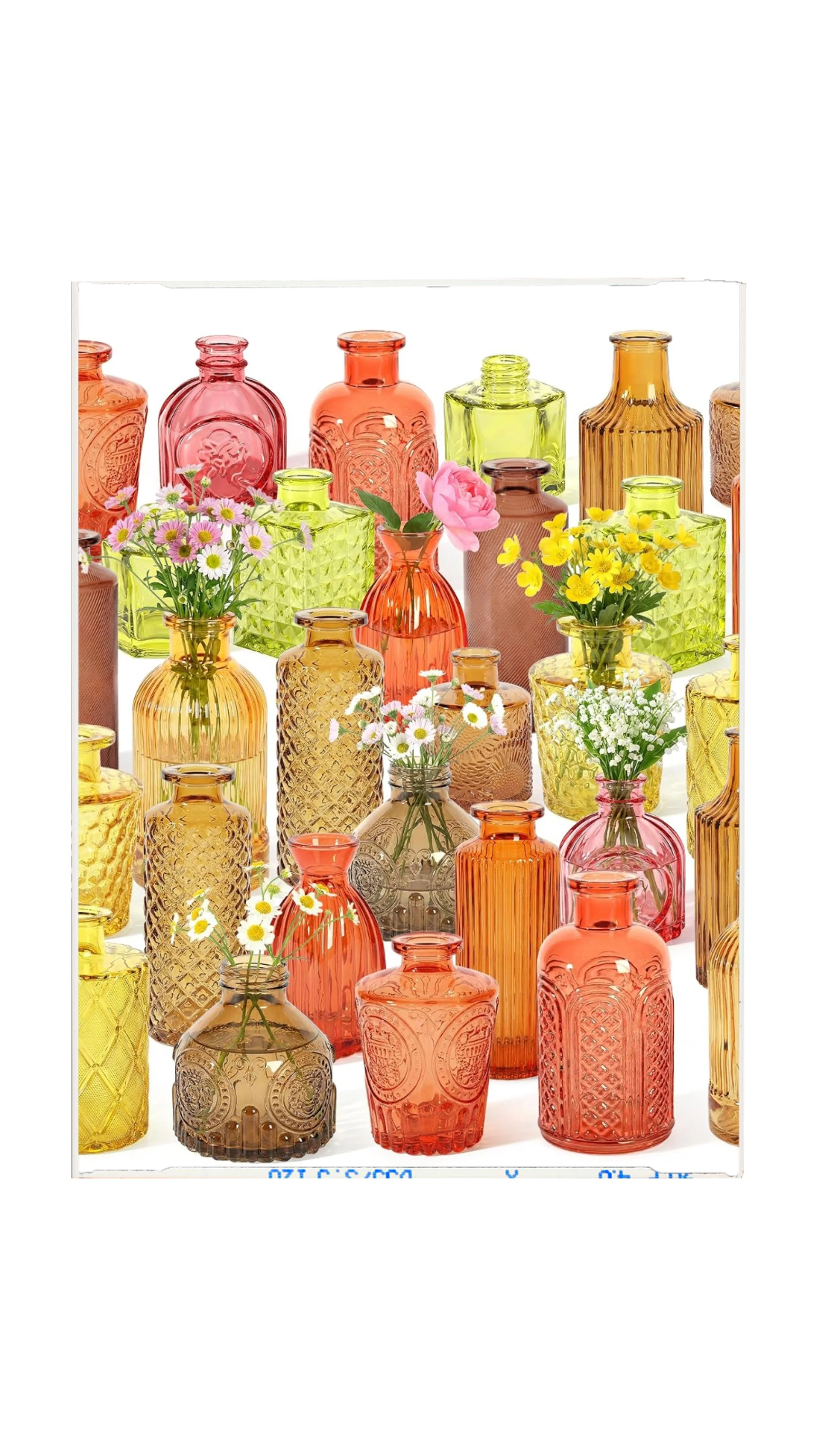 Orange & Yellow Decorative Bud Vase Set