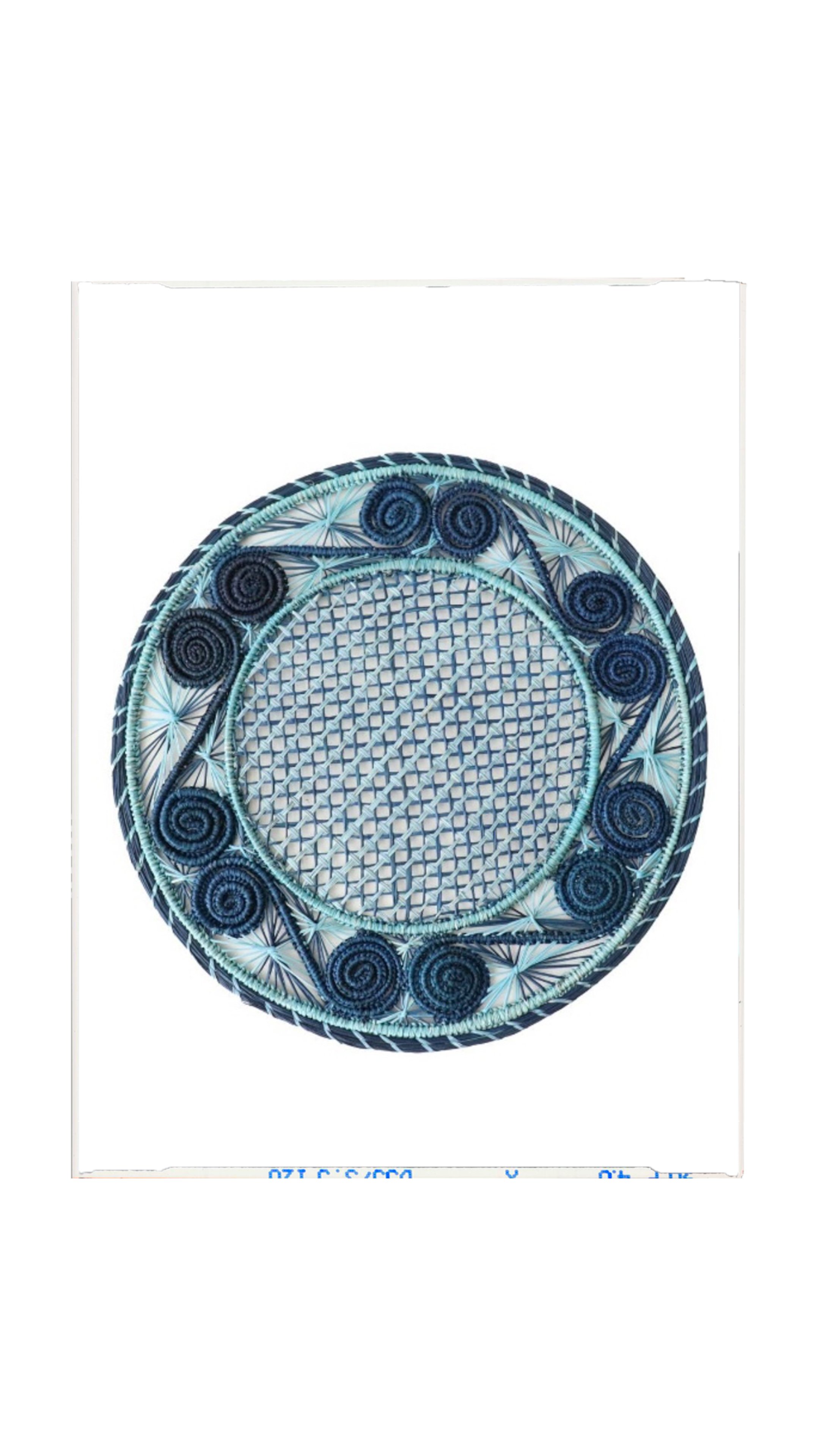 Aqua Blue Cane Placemats