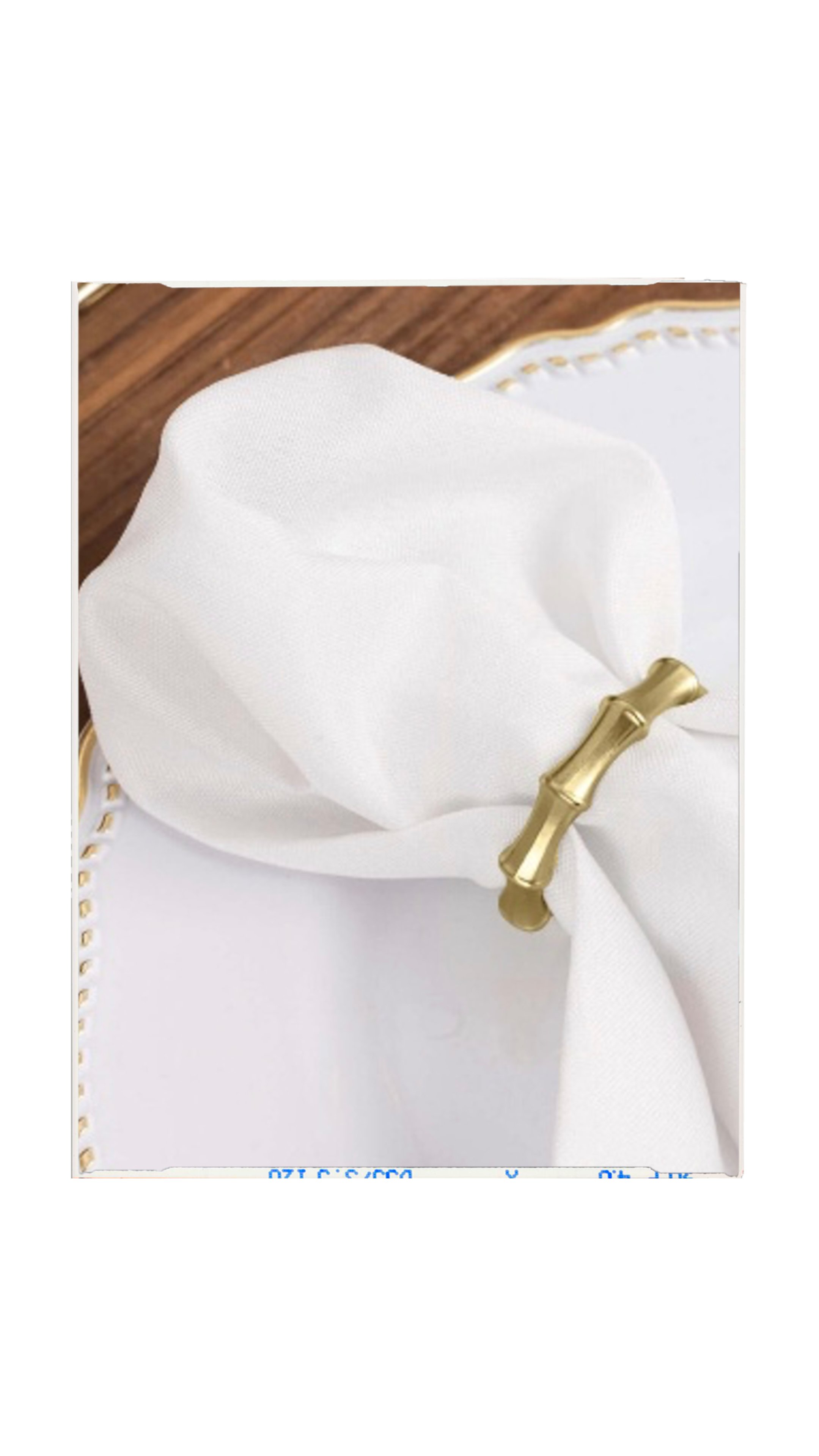 Gold Bamboo Napkin Rings