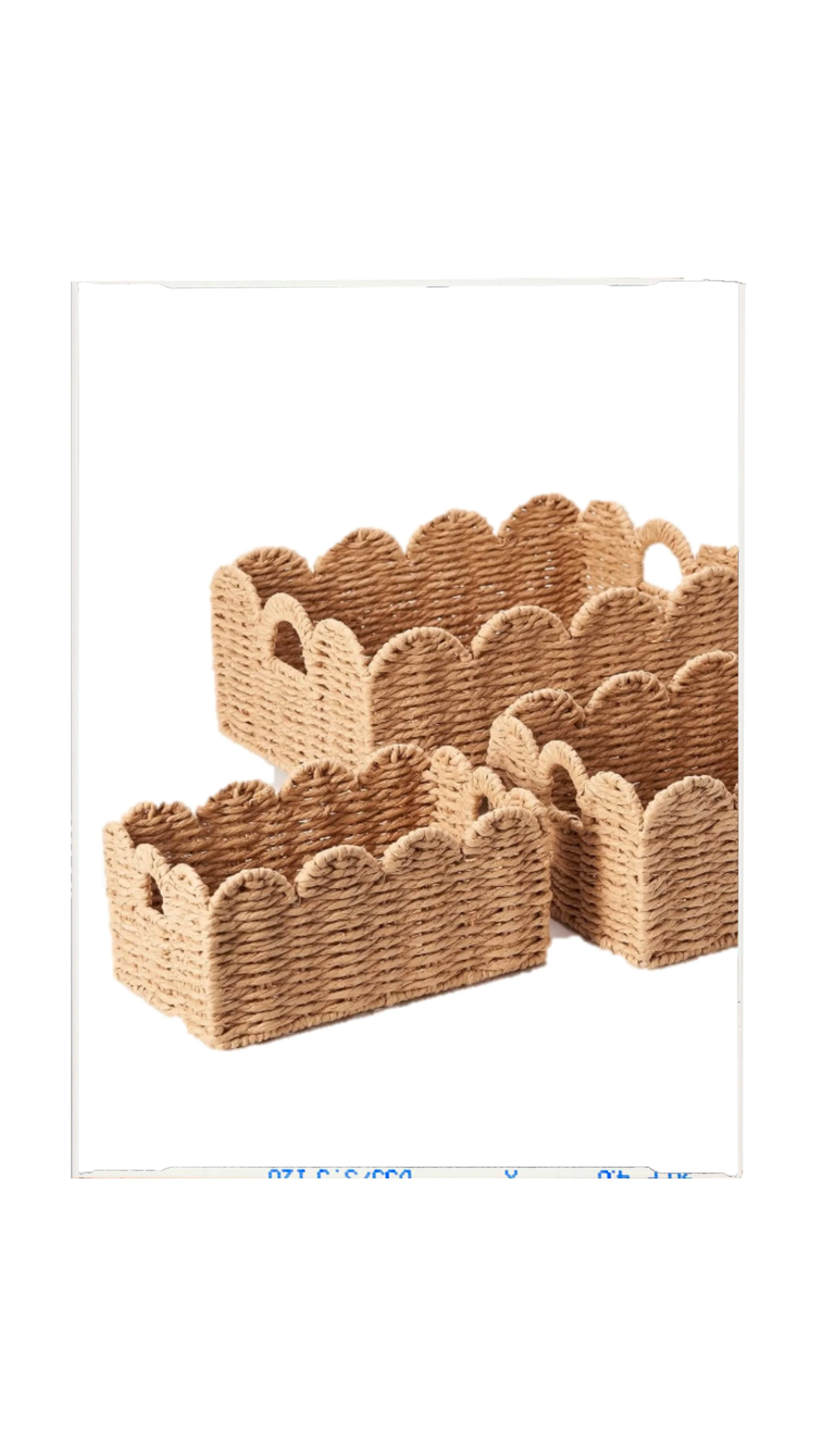 Scalloped Wicker Basket