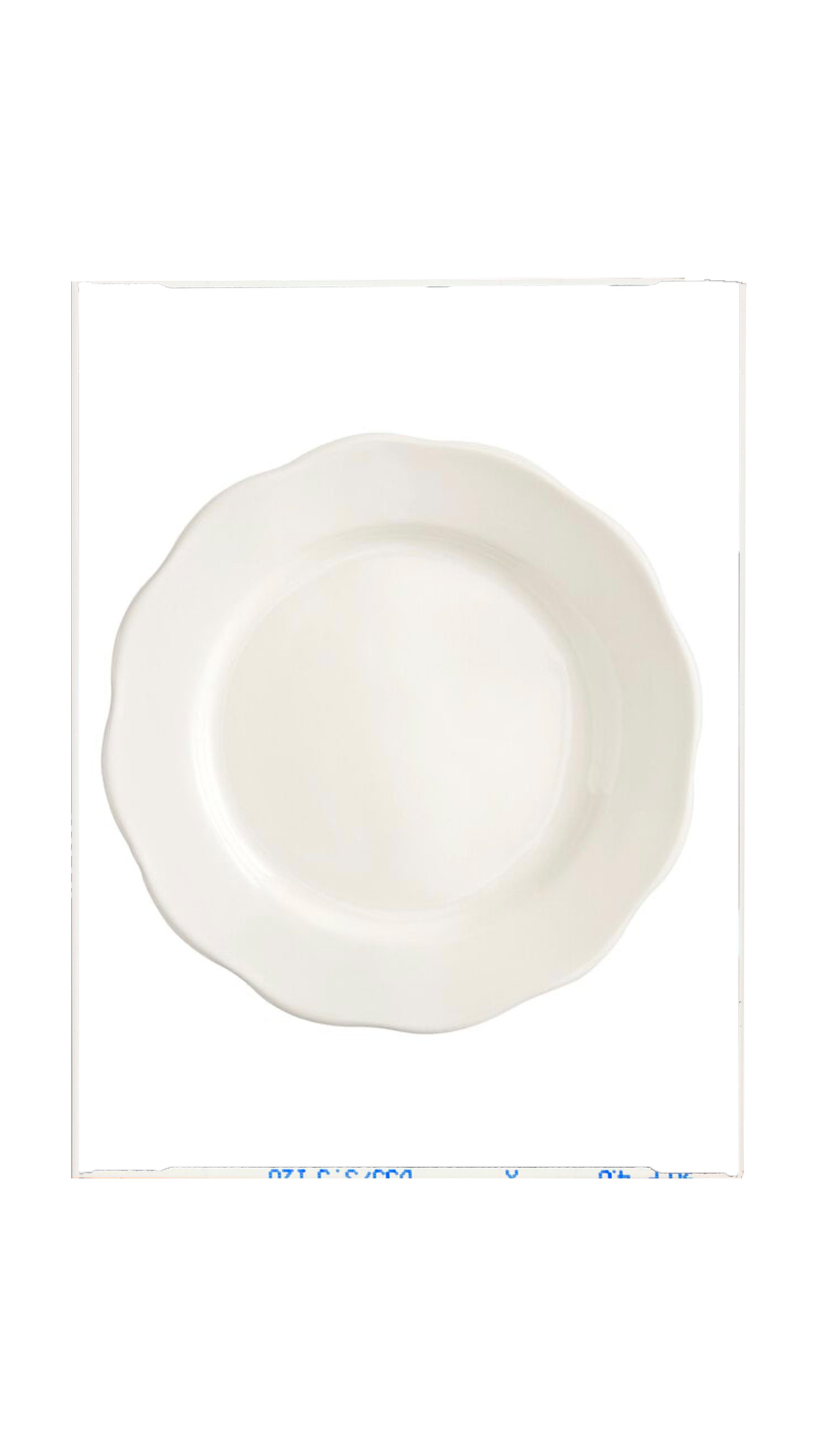 Ivory Scalloped Appetizer & Dinner Plates