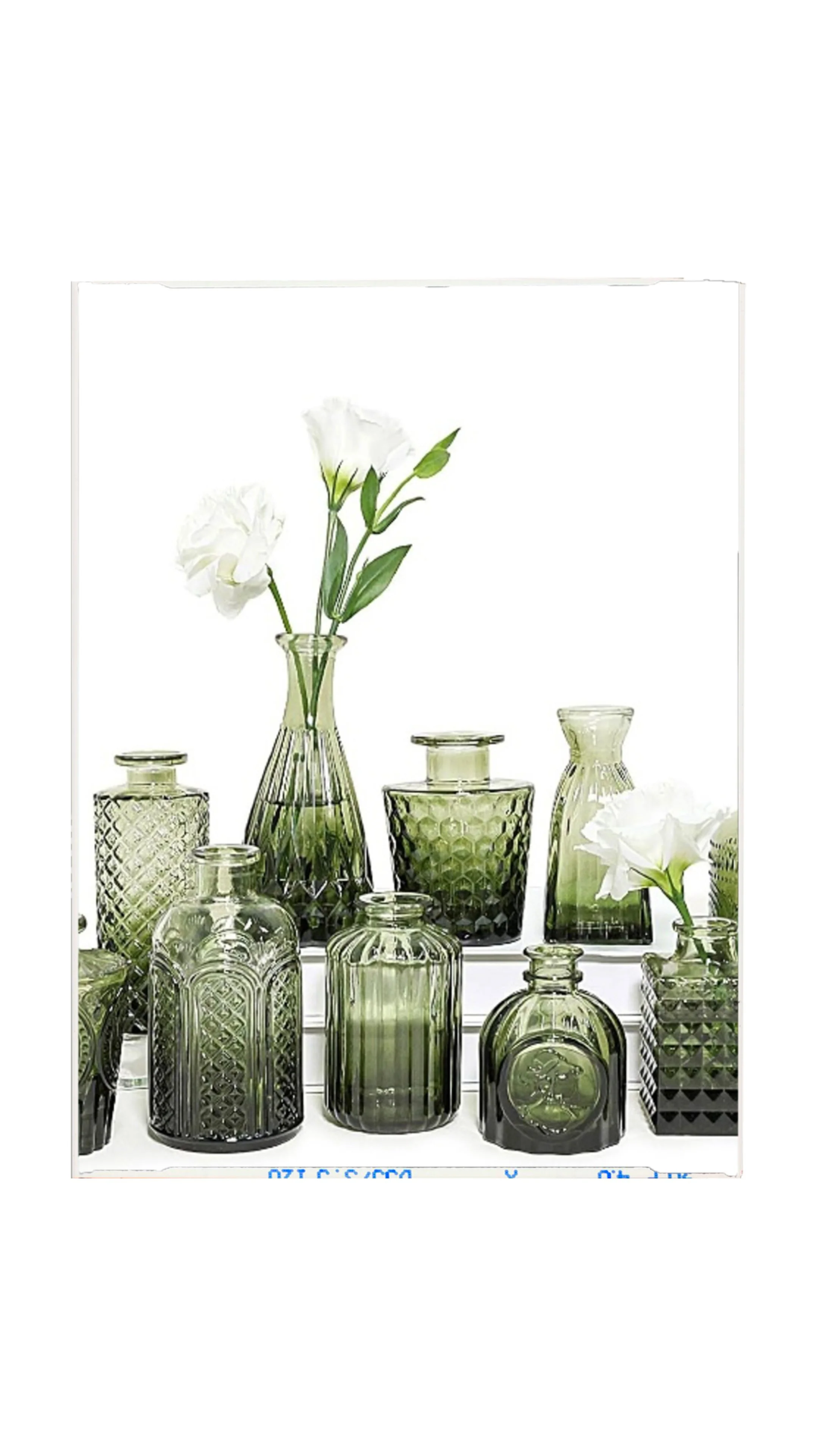 Green Decorative Bud Vase Set