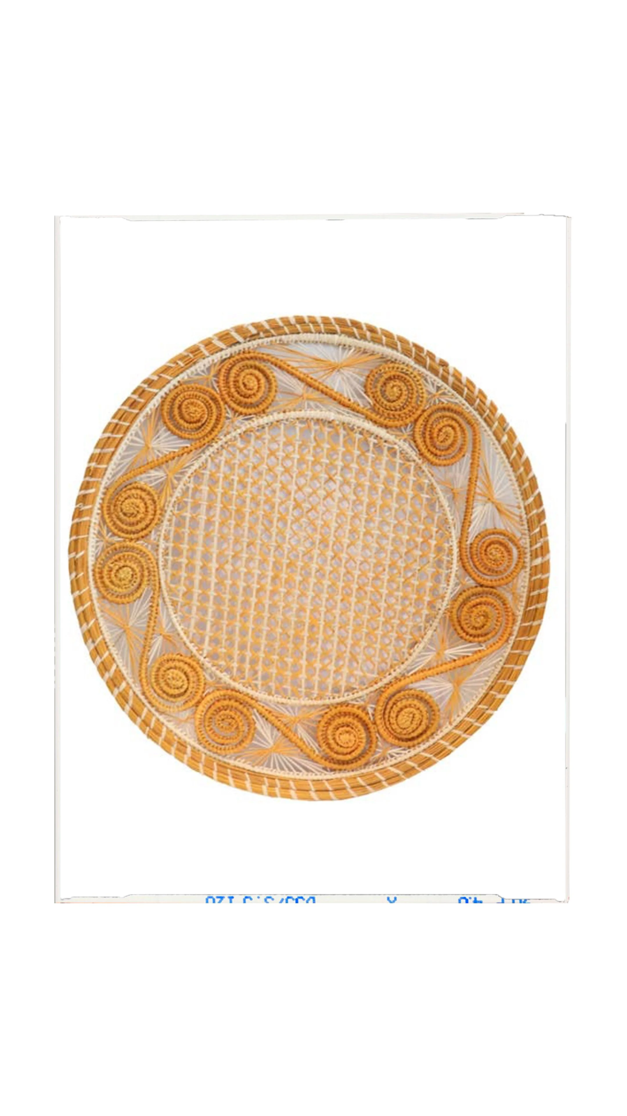 Orange Woven Raffia Placemats