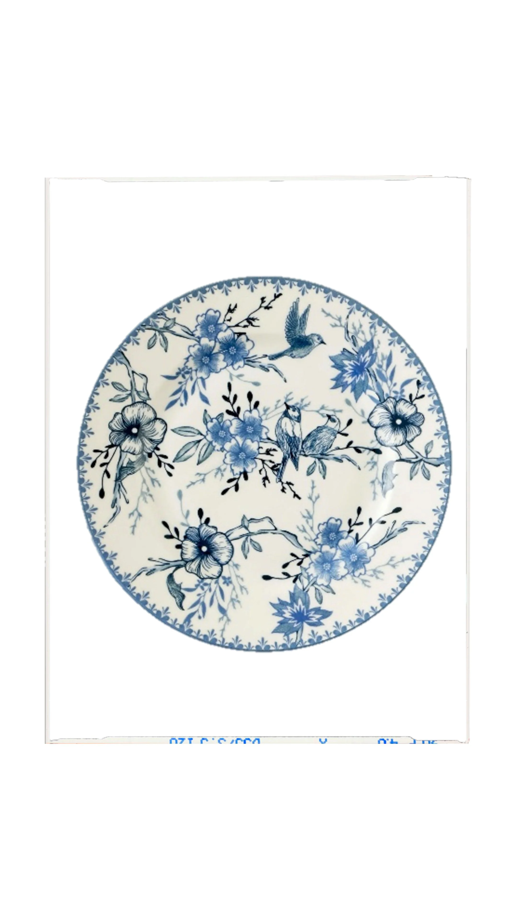 Blue & White Floral Dinner Plate