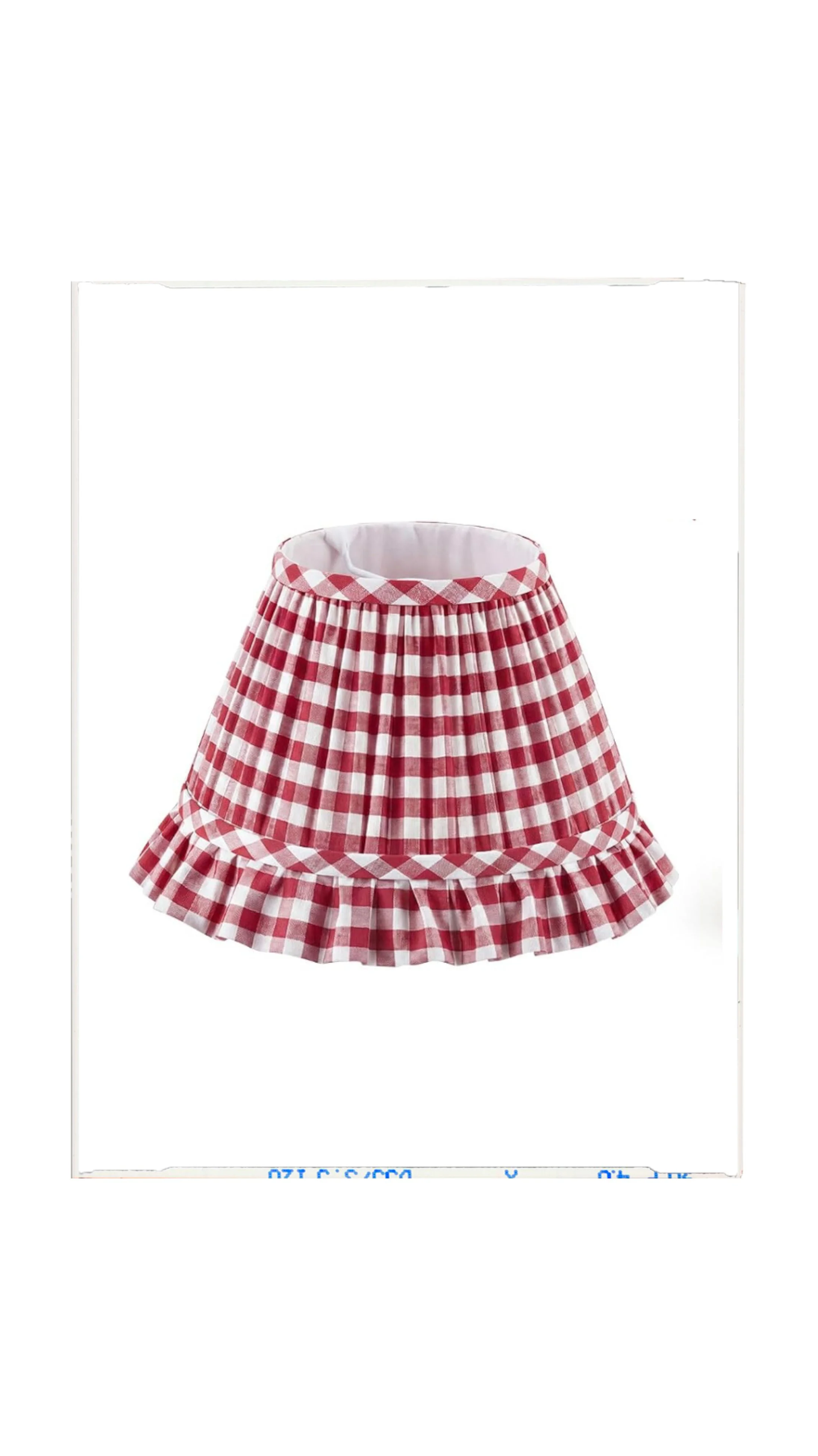 Red Gingham Table Lamps