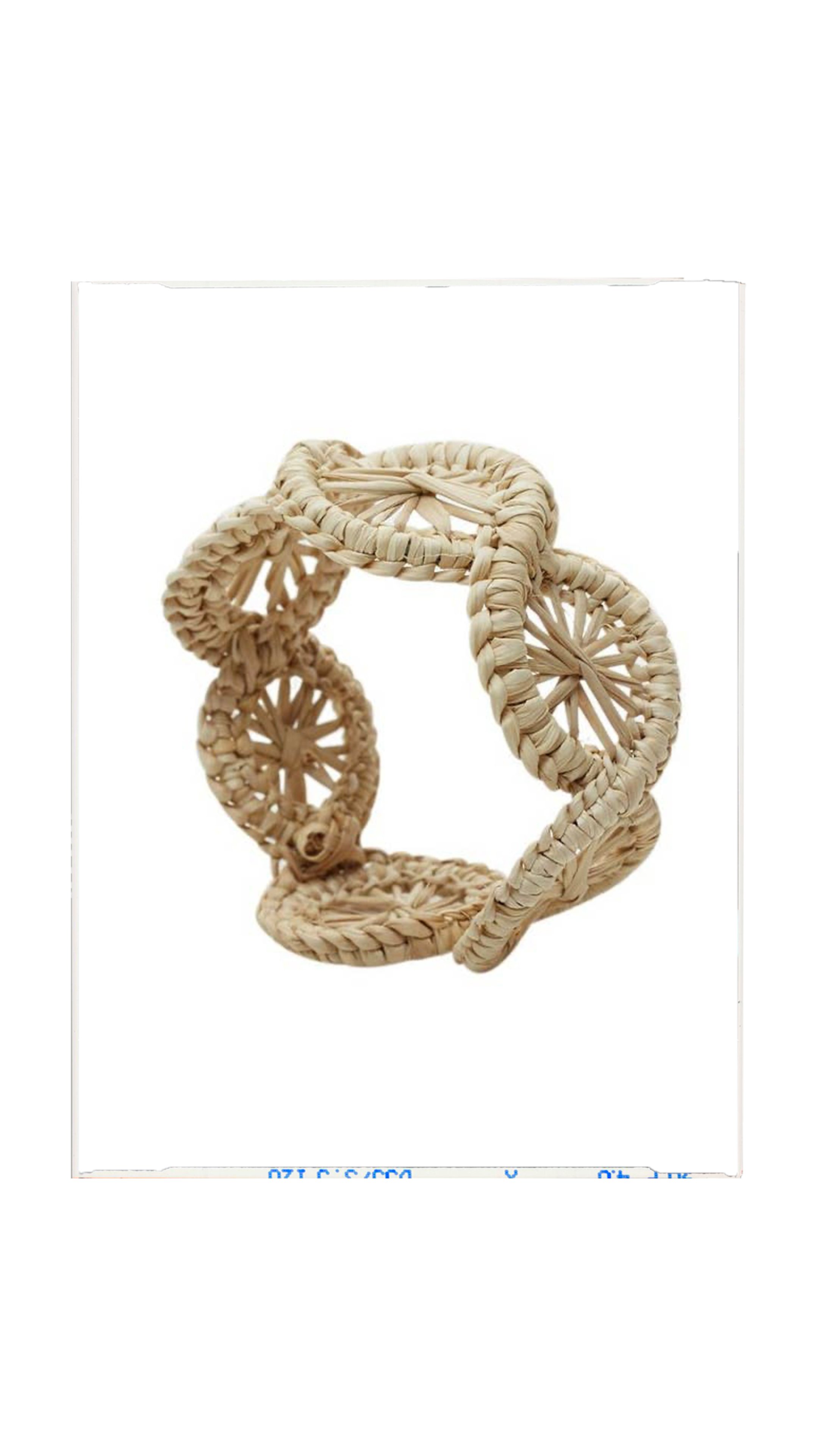Natural Raffia Twisted Napkin Rings