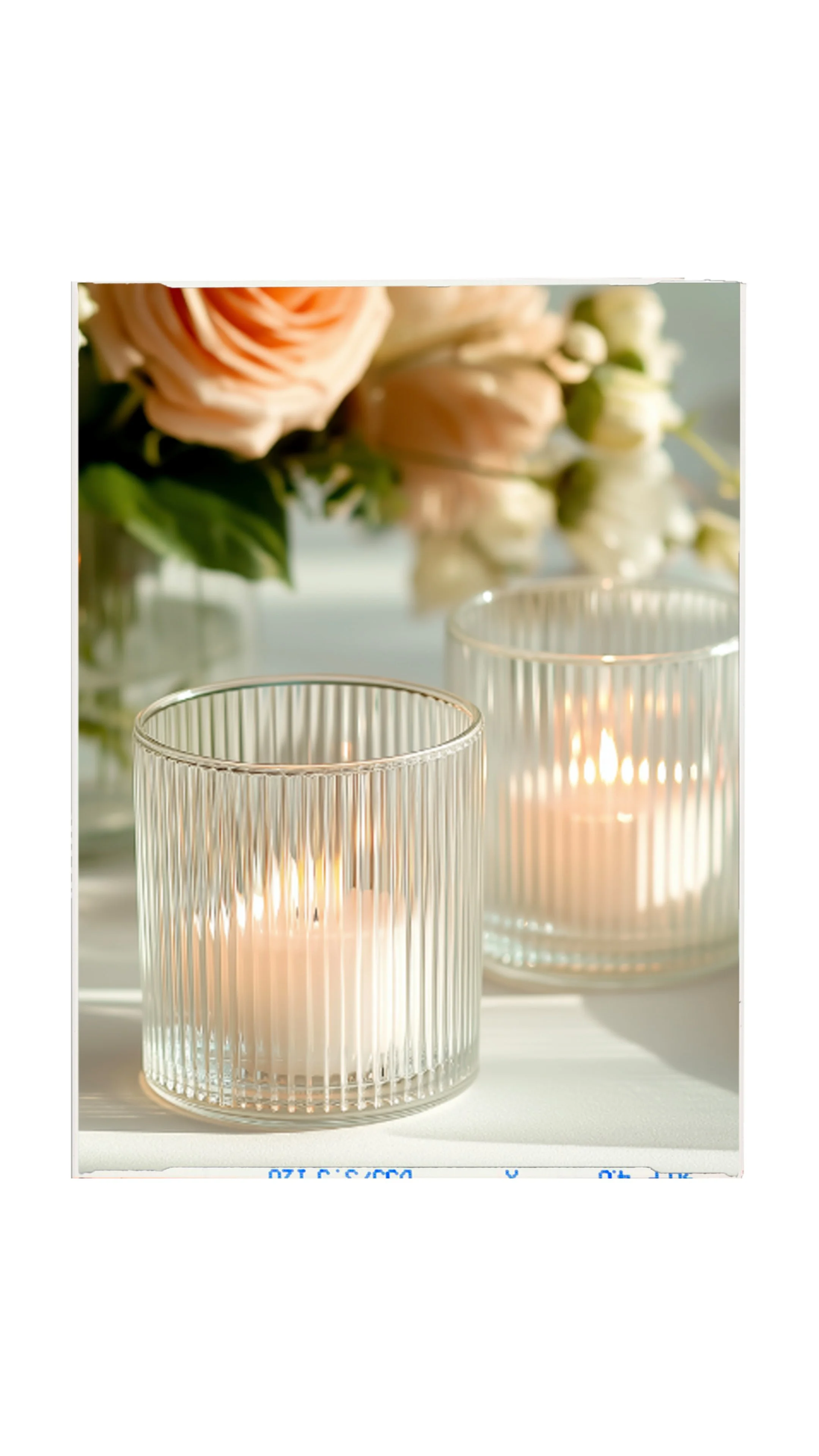 Clear Fluted Votive Set