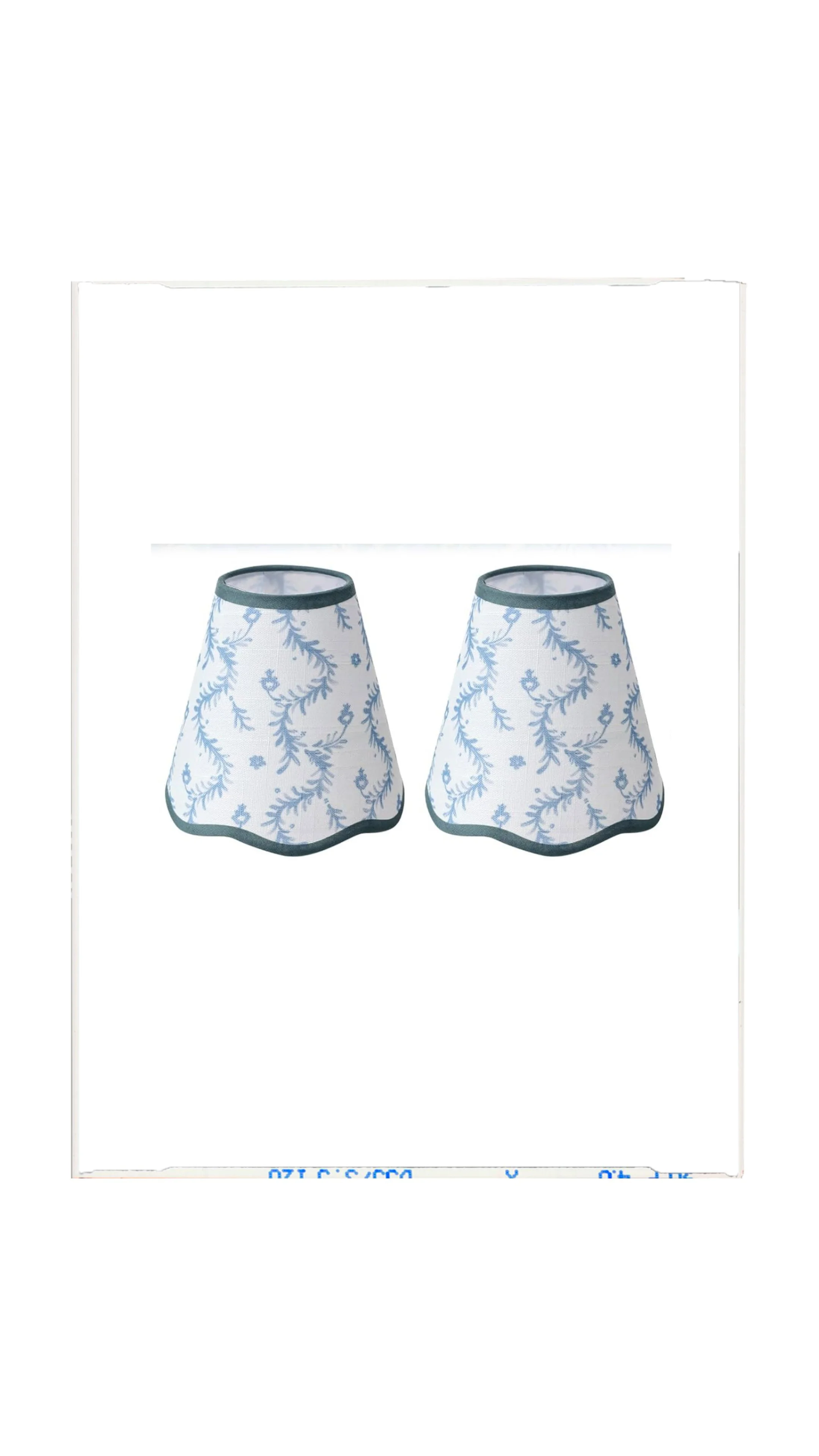 Blue Toile Table Lamps